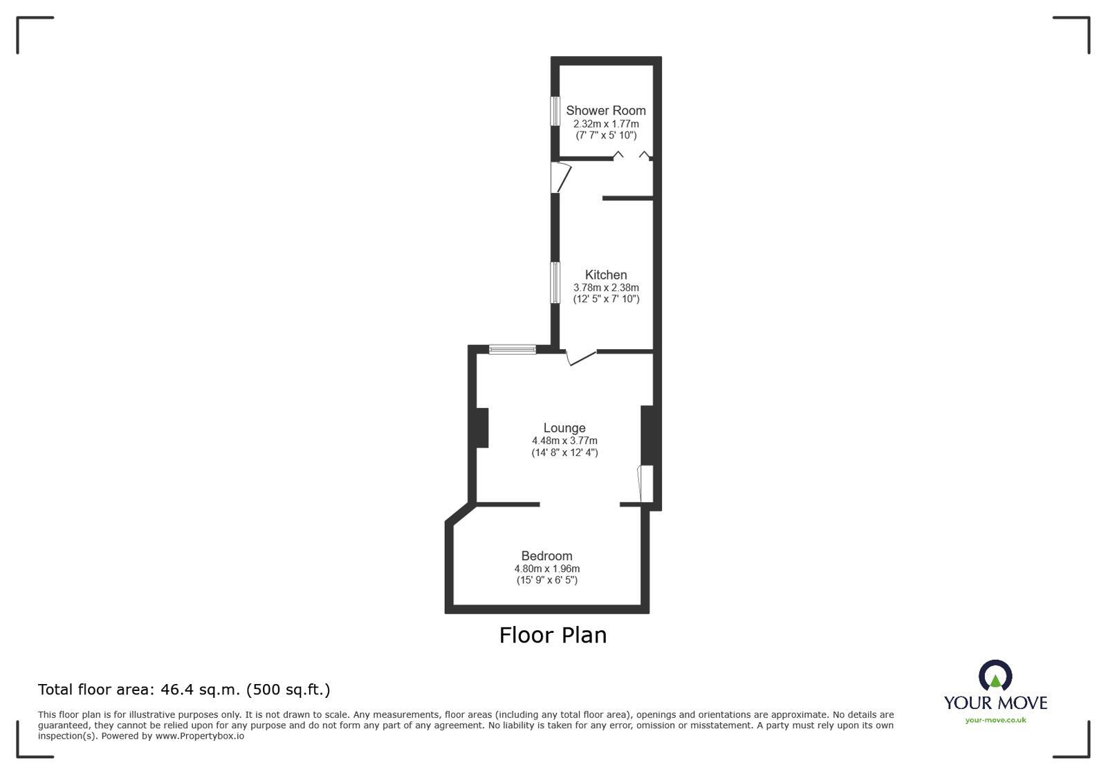 Floorplan of 1 bedroom Flat to rent, Victoria Street, Goole, East Yorkshire, DN14