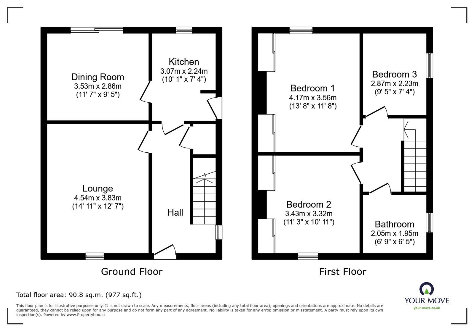 Floorplan of 3 bedroom Semi Detached House for sale, Sweyne Garth, Swinefleet, East Yorkshire, DN14