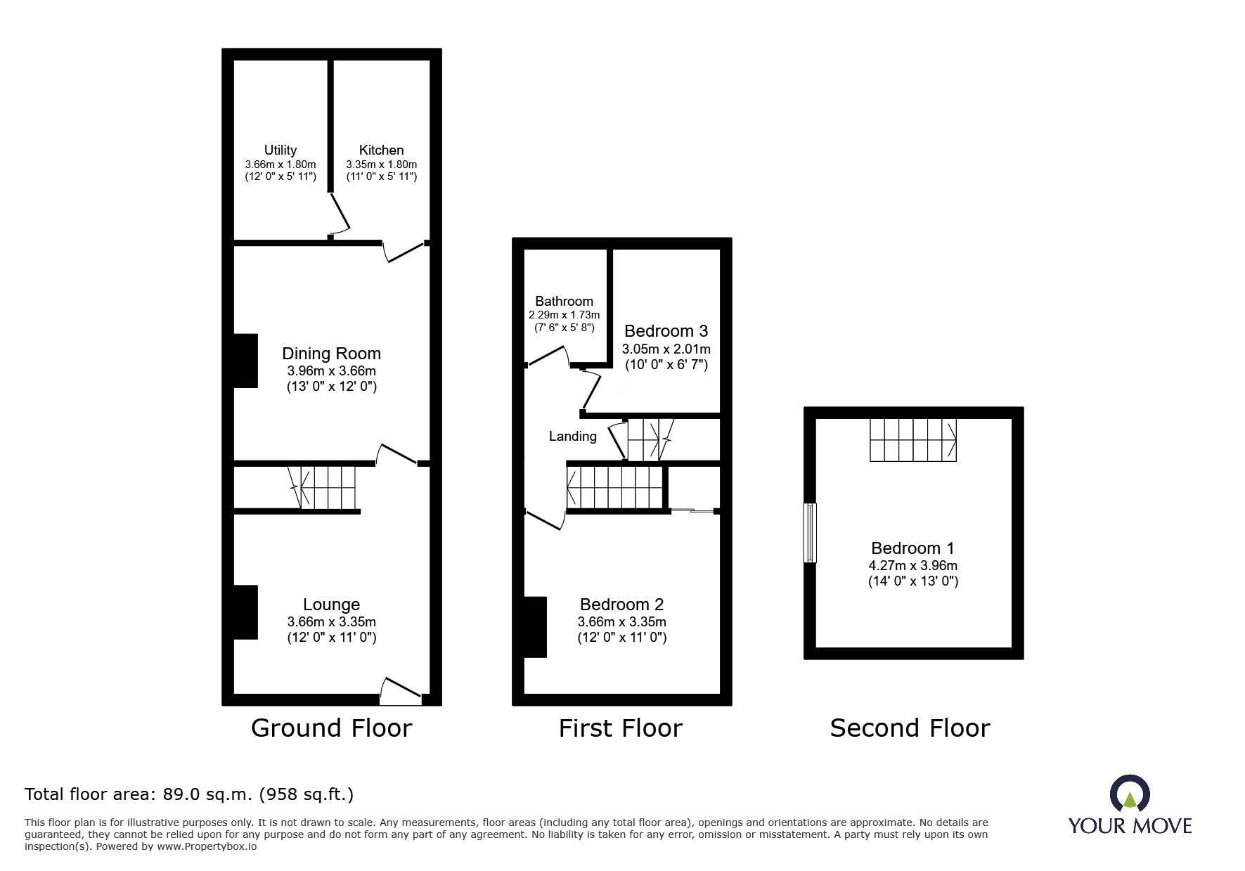 Floorplan of 3 bedroom Mid Terrace House for sale, Manuel Street, Goole, East Yorkshire, DN14