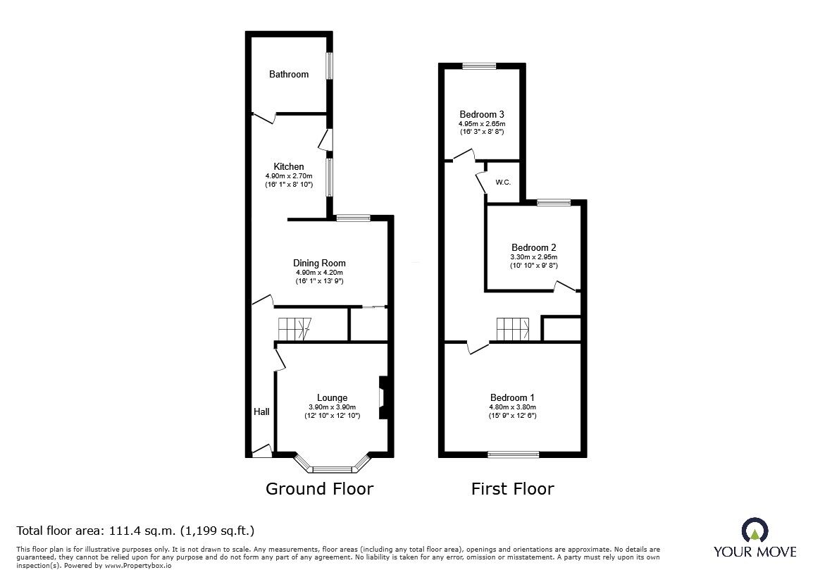 Floorplan of 3 bedroom Mid Terrace House for sale, Weatherill Street, Goole, East Yorkshire, DN14