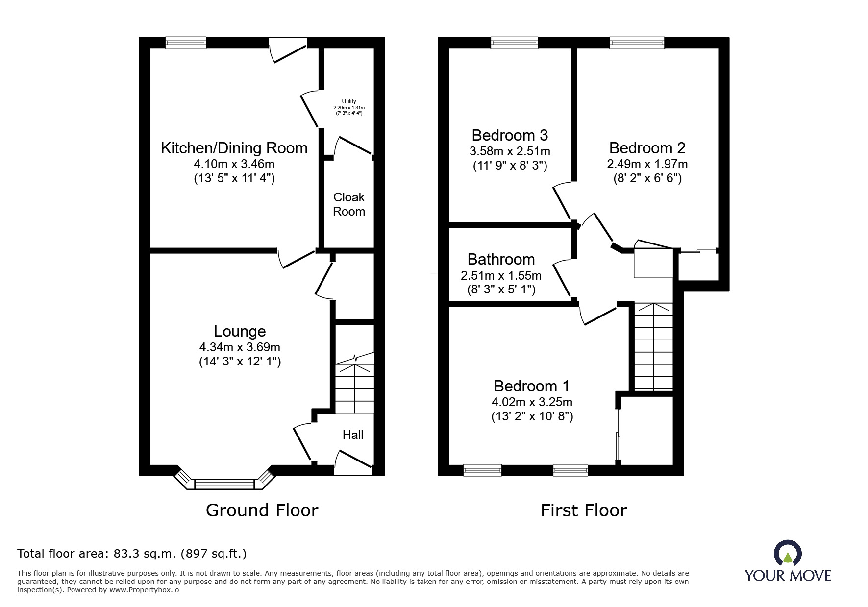 Floorplan of 3 bedroom Semi Detached House for sale, Mulberry Gardens, Goole, DN14