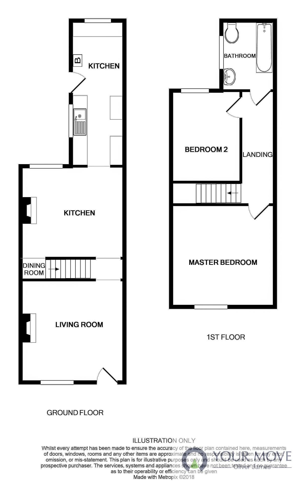 Floorplan of 2 bedroom Mid Terrace House to rent, Drudge Road, Gorleston, Norfolk, NR31