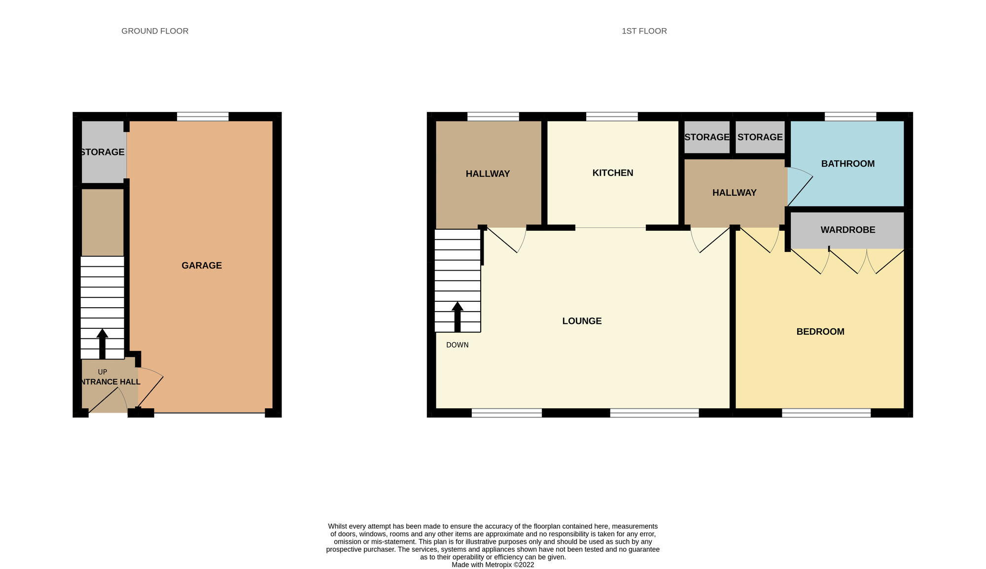 Floorplan of 1 bedroom Semi Detached Flat for sale, Tamarisk Drive, Caister-on-Sea, Norfolk, NR30
