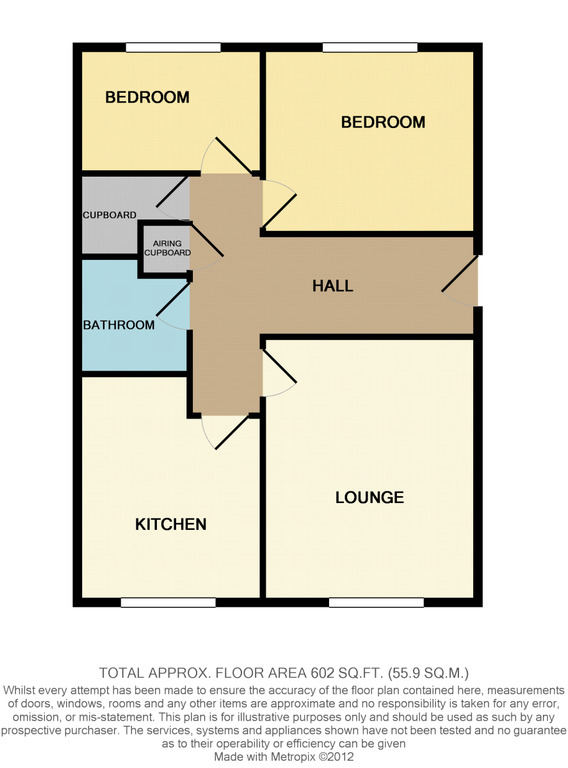 Floorplan of 2 bedroom  Flat for sale, Hewett Close, Gorleston, Norfolk, NR31