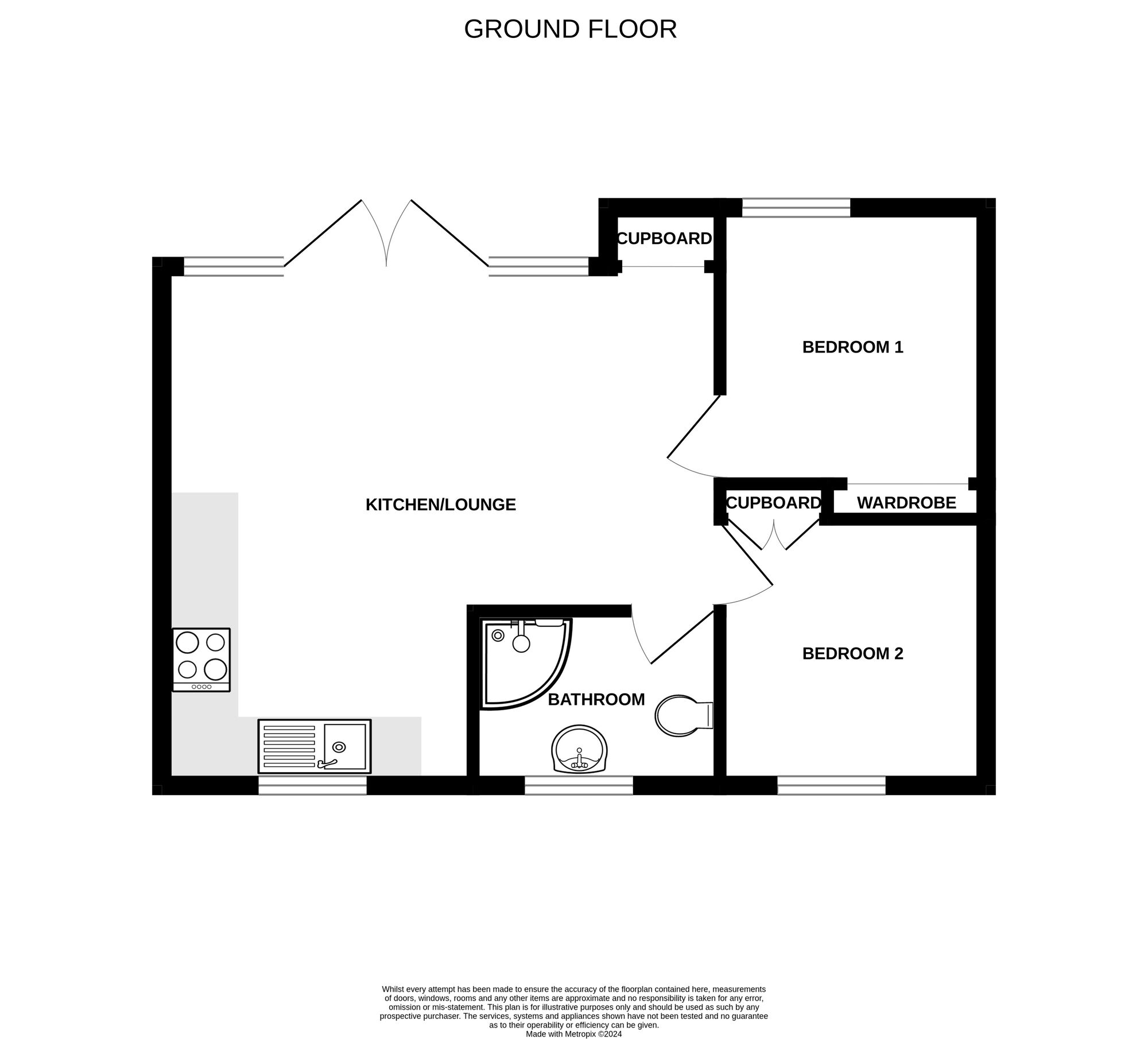 Floorplan of 2 bedroom Mid Terrace Property for sale, Waveney Valley, Kingfisher Park Homes, Great Yarmouth, NR31