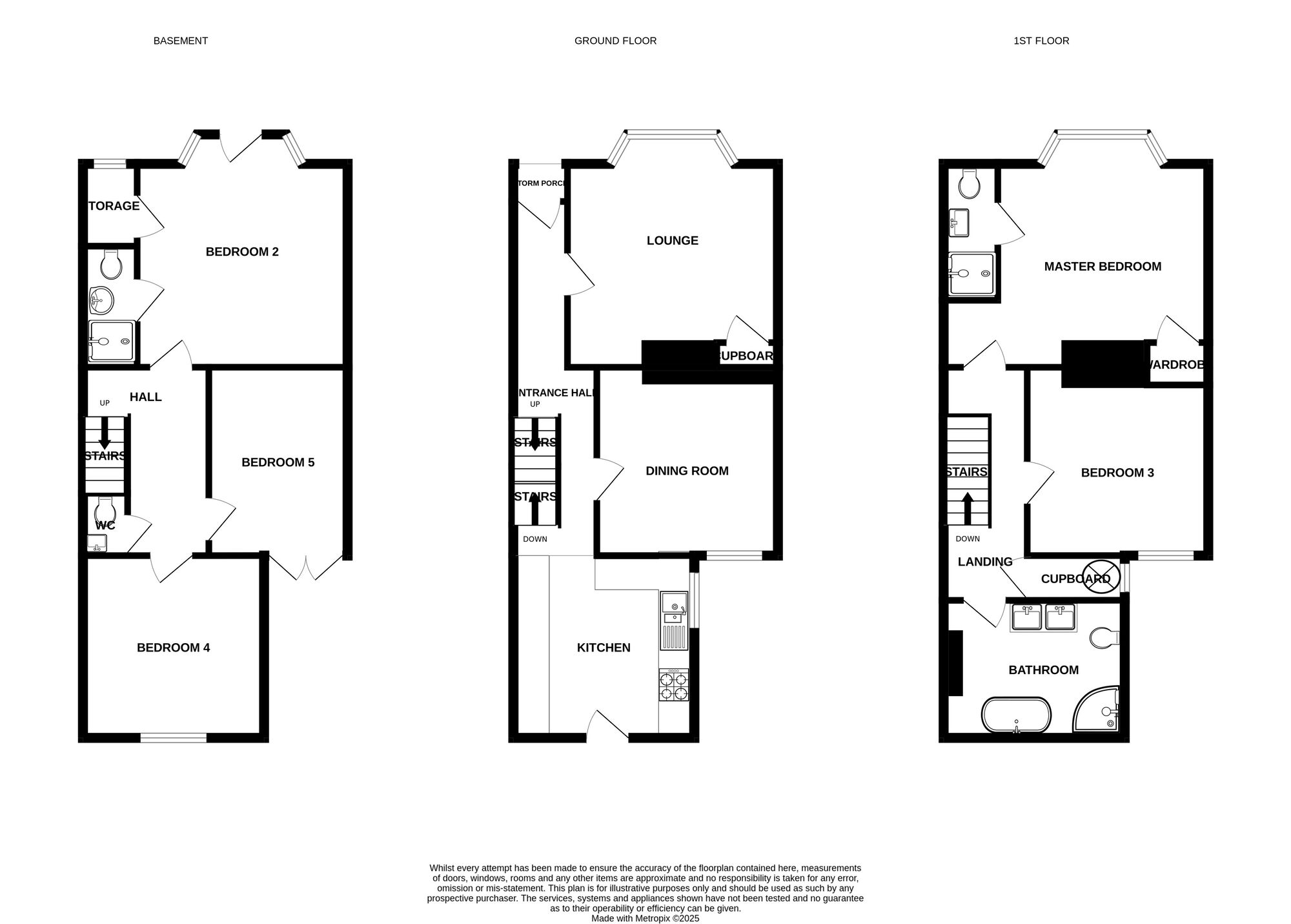 Floorplan of 5 bedroom Mid Terrace House for sale, London Road South, Lowestoft, Suffolk, NR33
