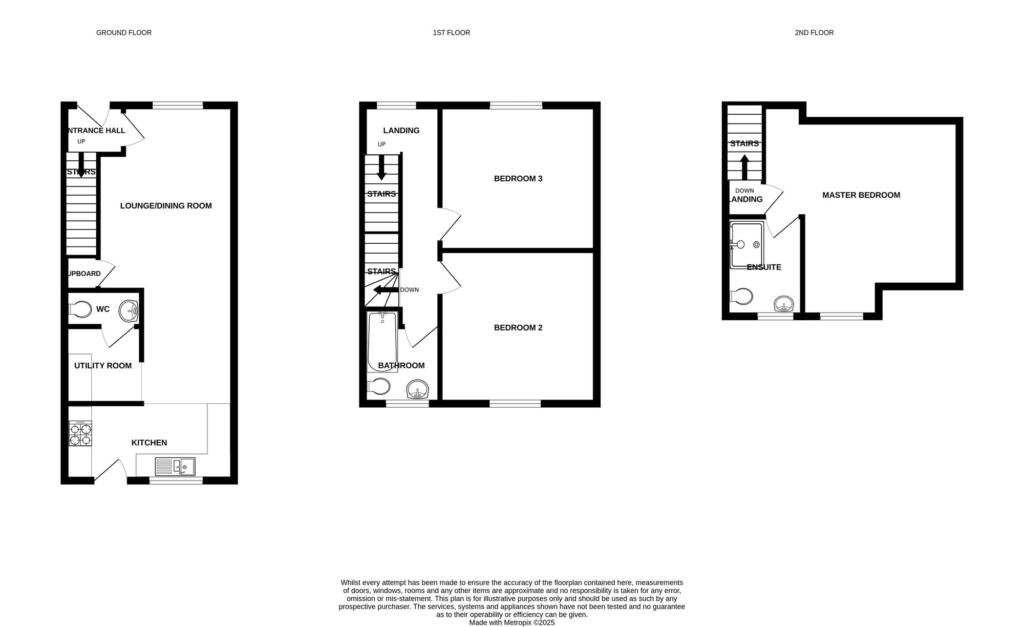 Floorplan of 3 bedroom End Terrace House for sale, Oakwood Road, Lowestoft, Suffolk, NR33
