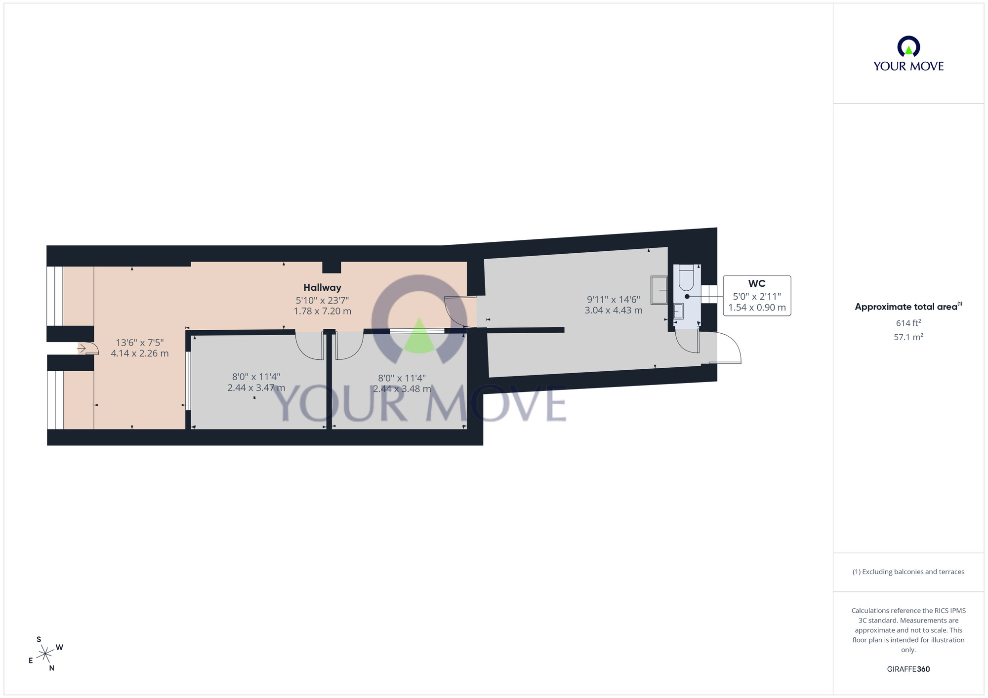 Floorplan of 2 bedroom Property to rent, London Road South, Lowestoft, Suffolk, NR33