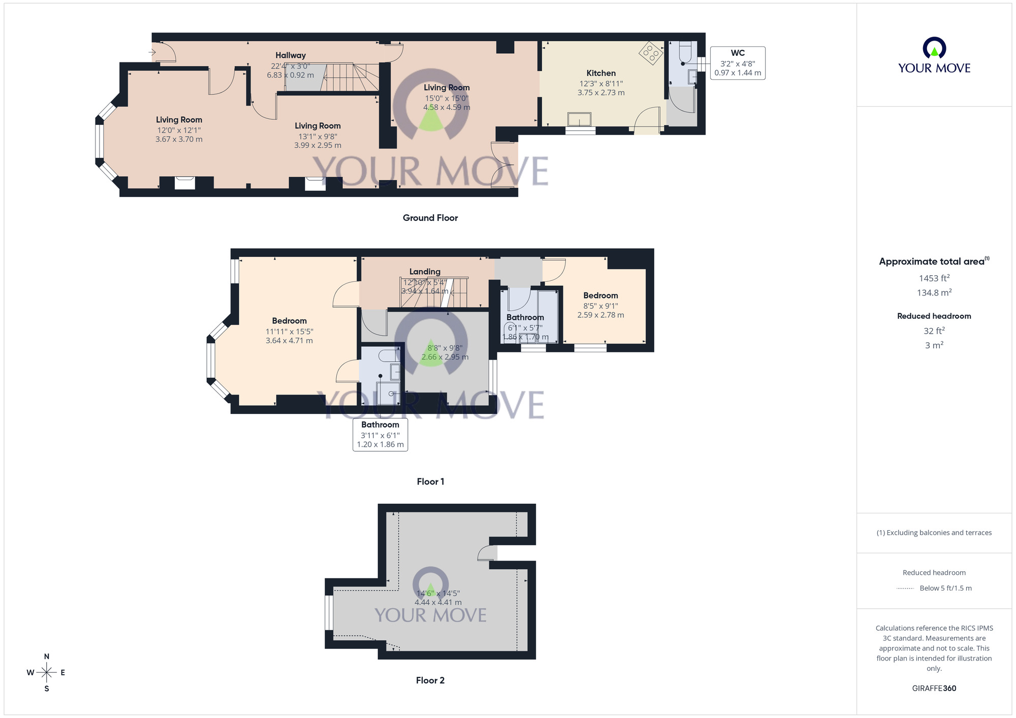 Floorplan of 4 bedroom Mid Terrace House for sale, Kirkley Street, Lowestoft, Suffolk, NR33