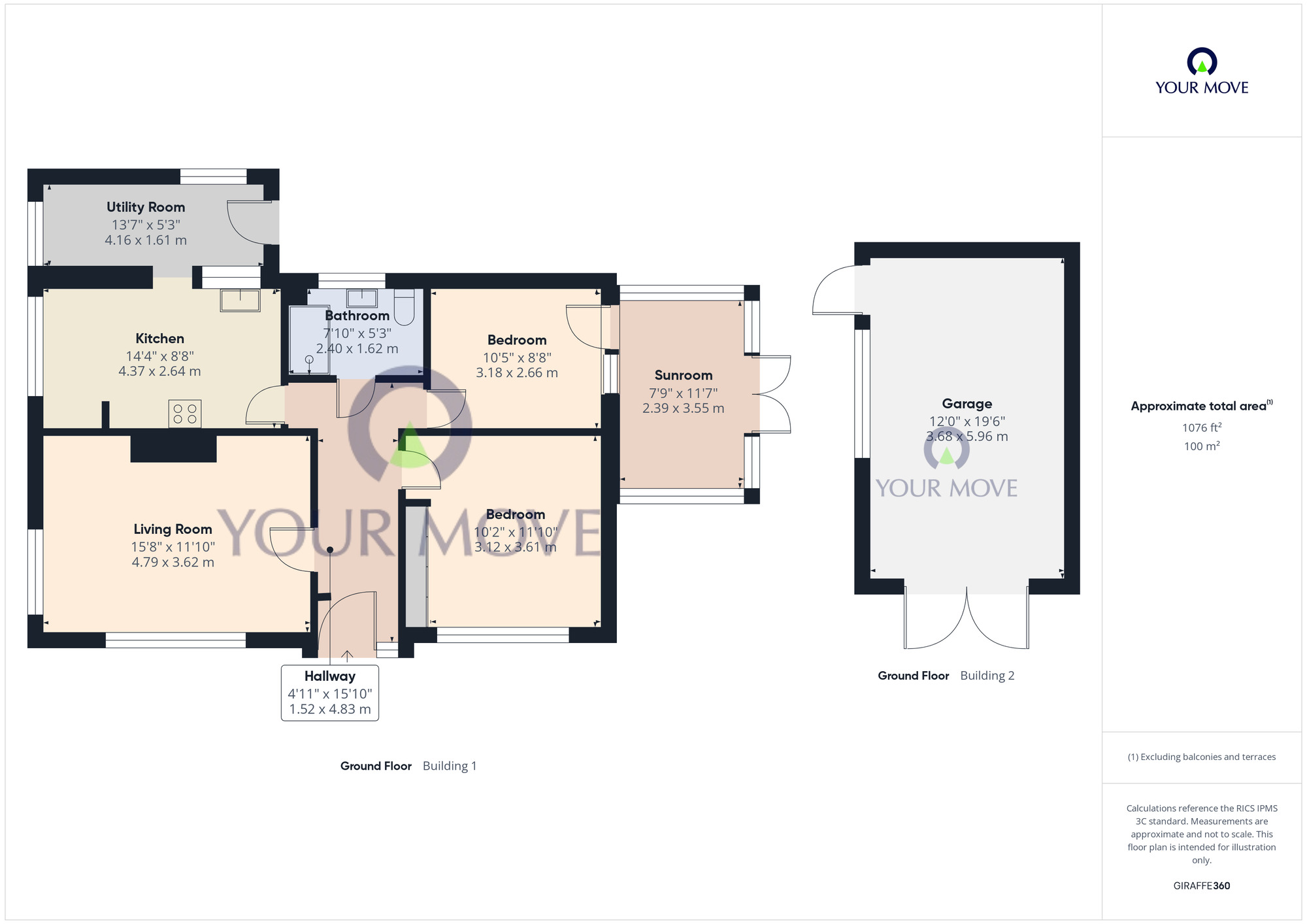 Floorplan of 2 bedroom Detached Bungalow for sale, Higher Drive, Lowestoft, Suffolk, NR32