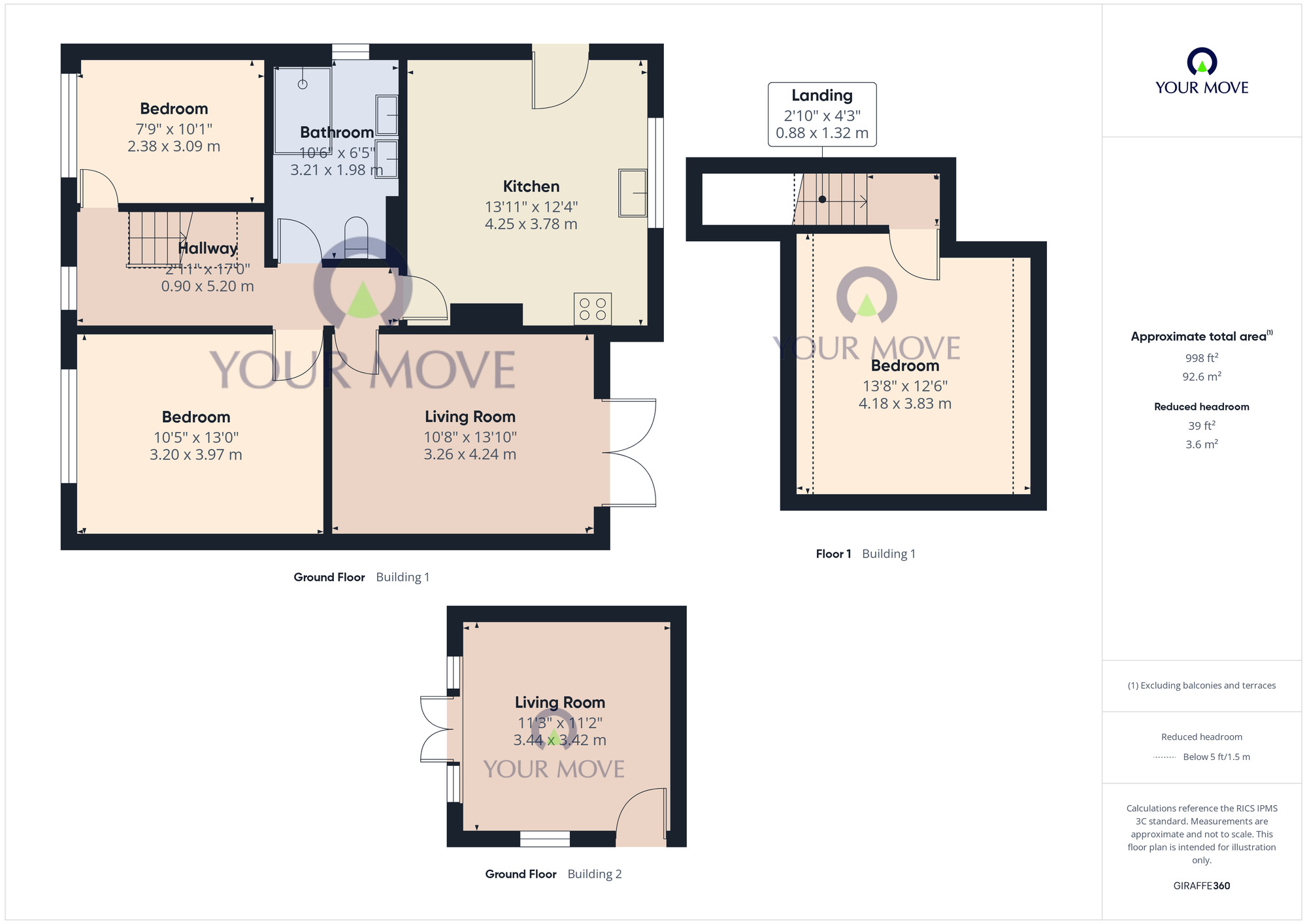 Floorplan of 3 bedroom Semi Detached Bungalow for sale, Merrifield Road, Lowestoft, Suffolk, NR33