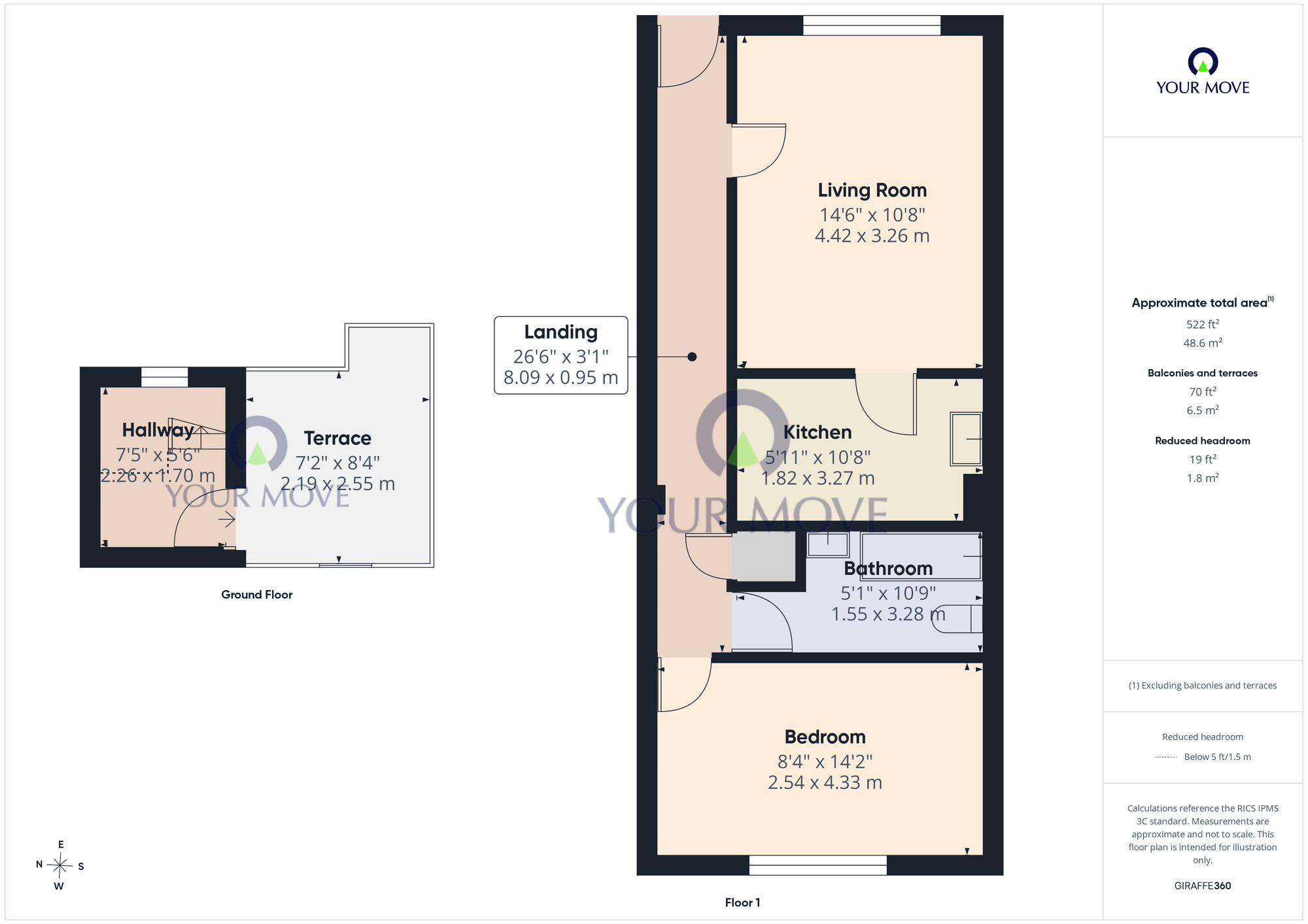 Floorplan of 1 bedroom Flat for sale, Magdalen Way, Gorleston, Norfolk, NR31
