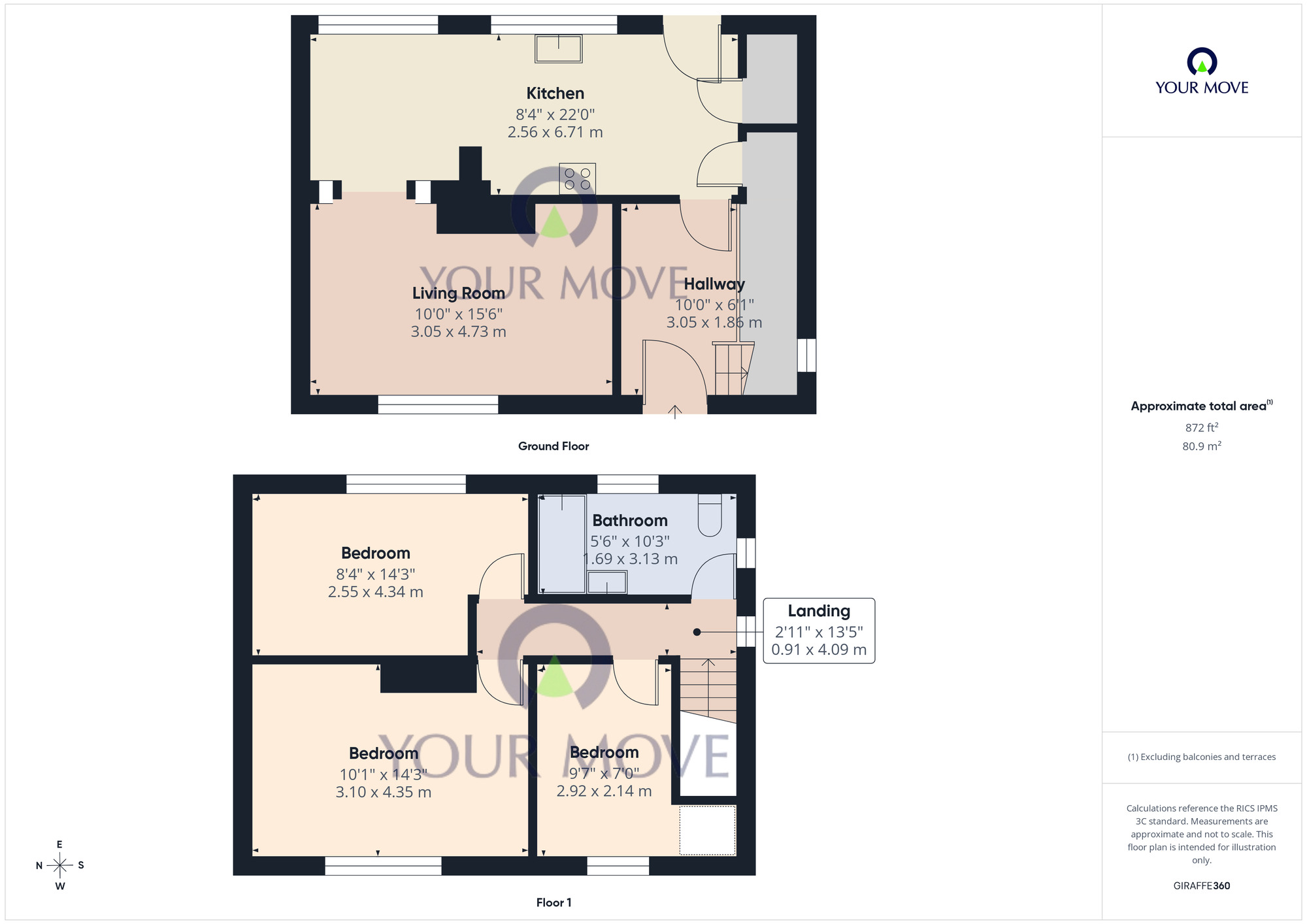 Floorplan of 3 bedroom Semi Detached House for sale, University Crescent, Gorleston, Norfolk, NR31