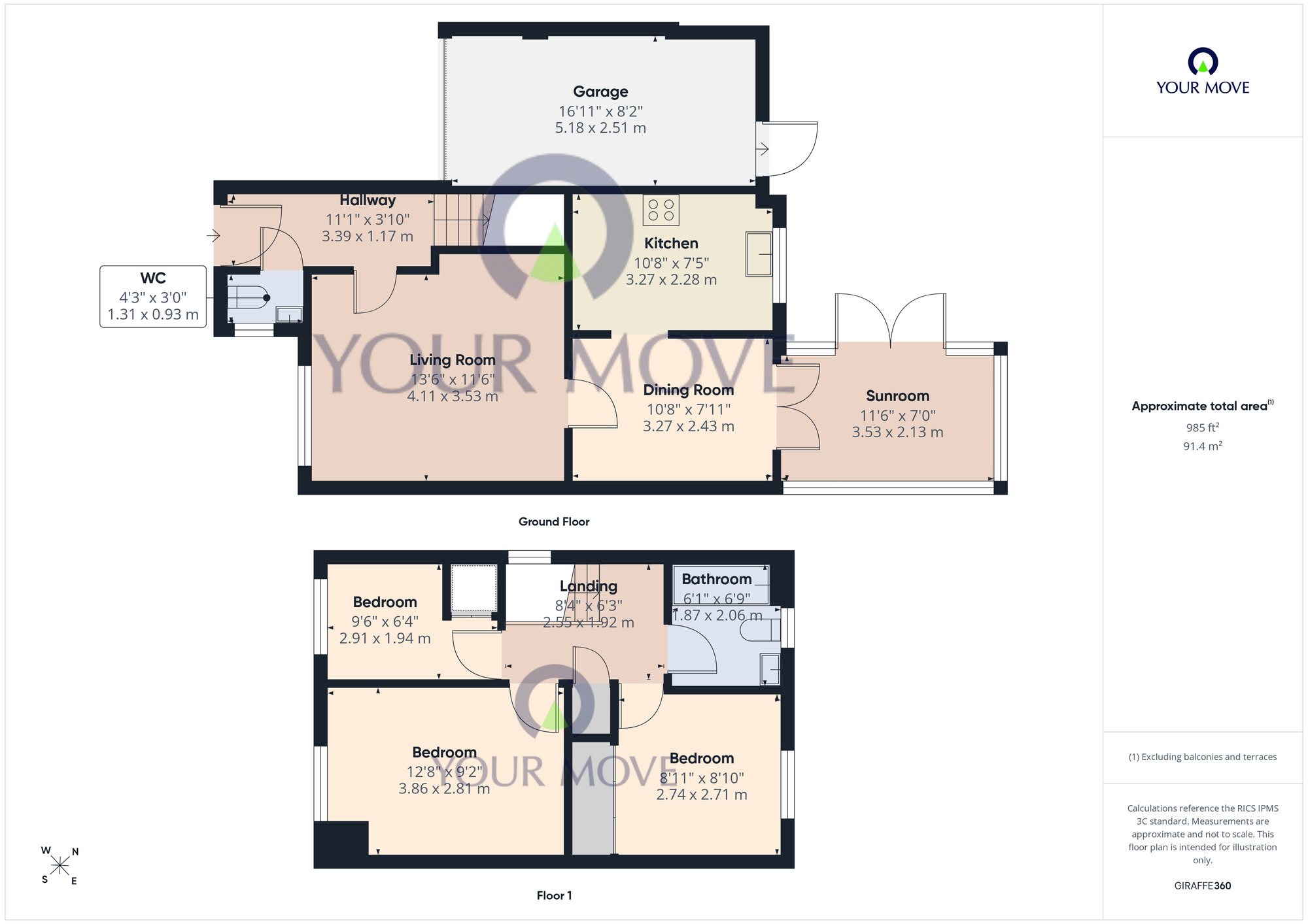 Floorplan of 3 bedroom Detached House for sale, Julian Way, Hopton, Norfolk, NR31