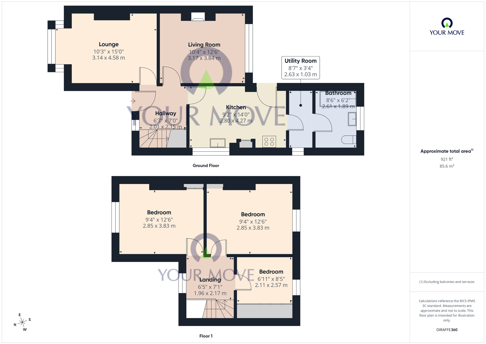 Floorplan of 3 bedroom Semi Detached House for sale, Colomb Road, Gorleston, Norfolk, NR31