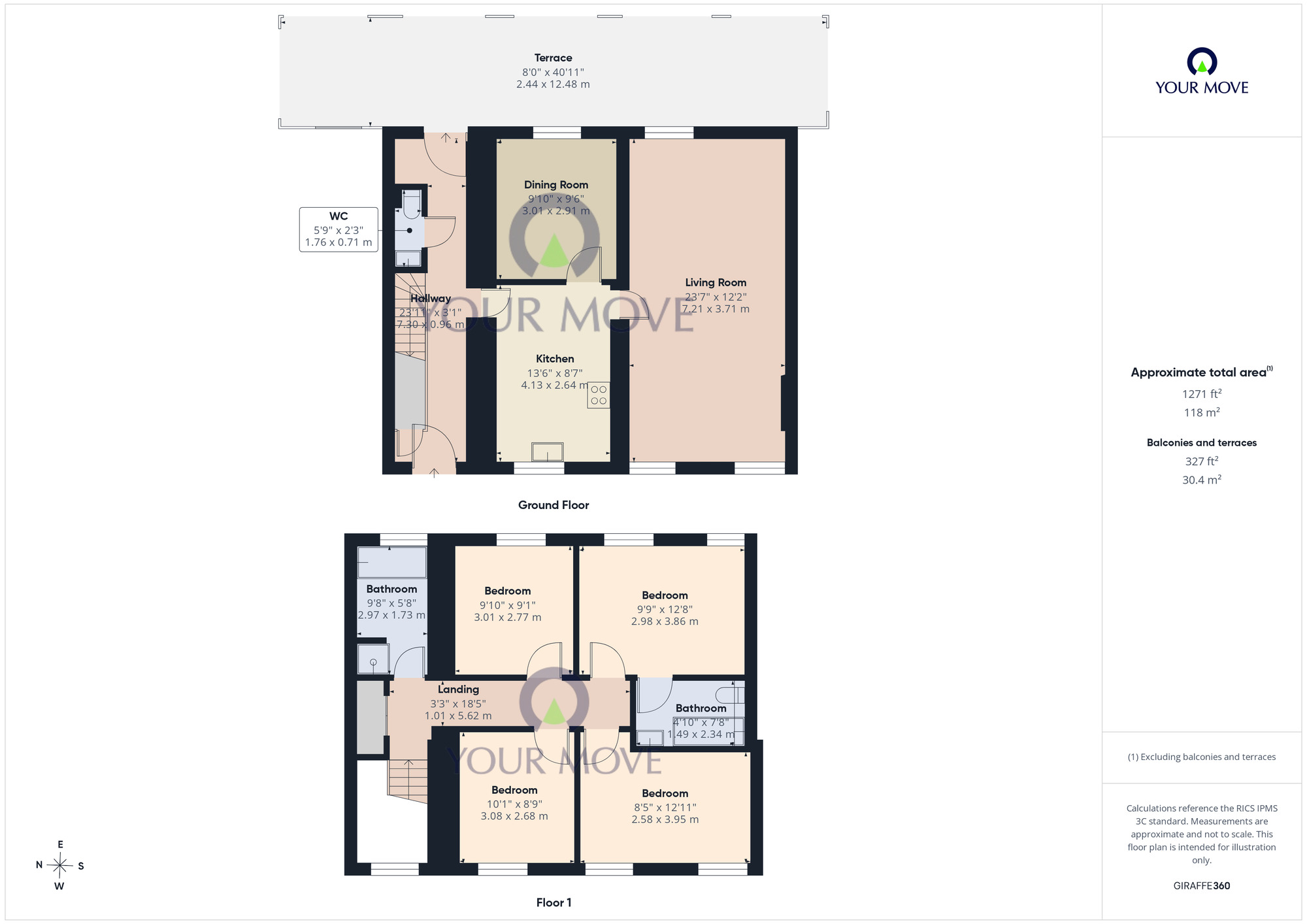 Floorplan of 4 bedroom Mid Terrace House for sale, Royal Naval Hospital, Great Yarmouth, Norfolk, NR30