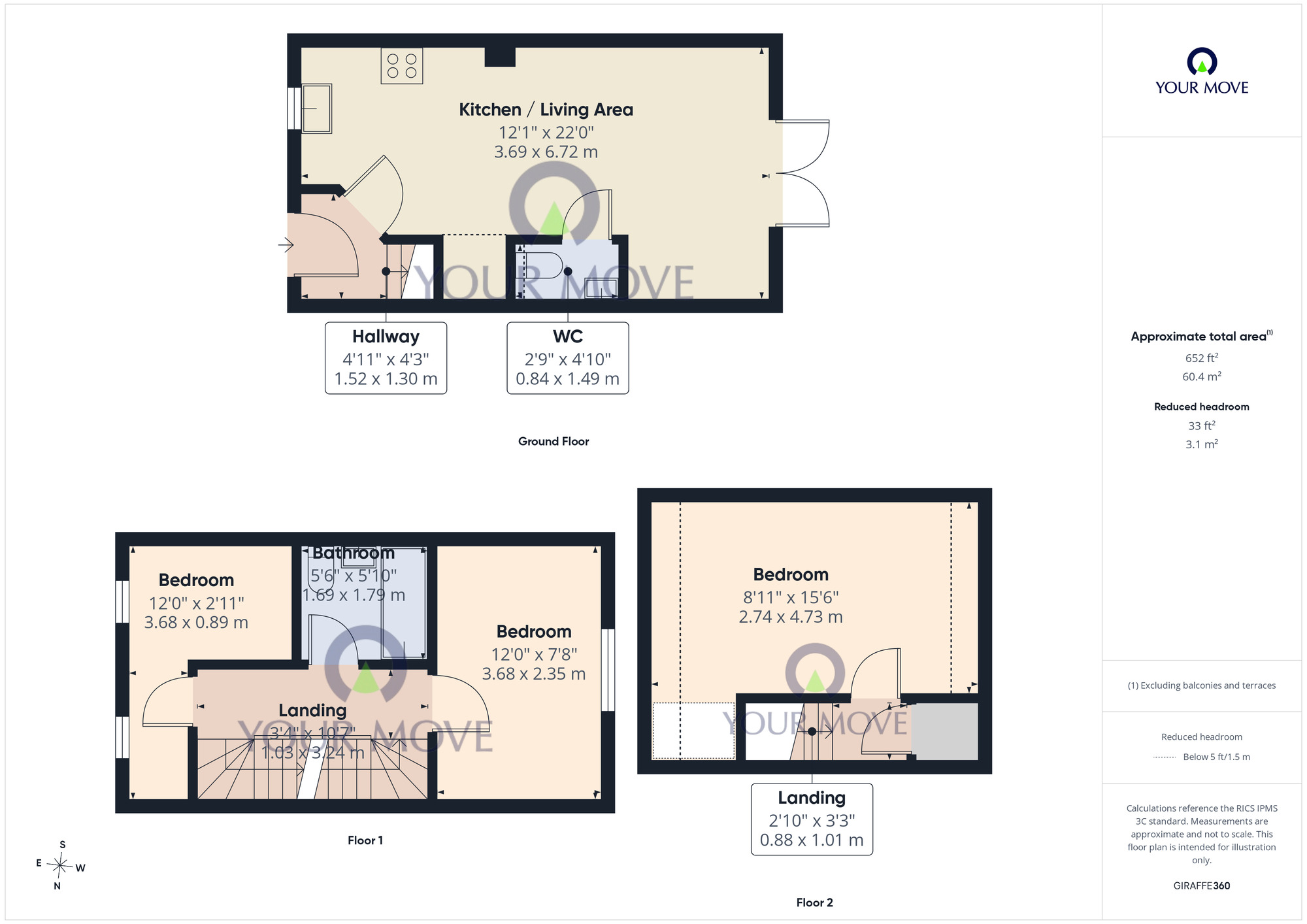 Floorplan of 3 bedroom Mid Terrace House for sale, Lupton Close, Oulton, Suffolk, NR32