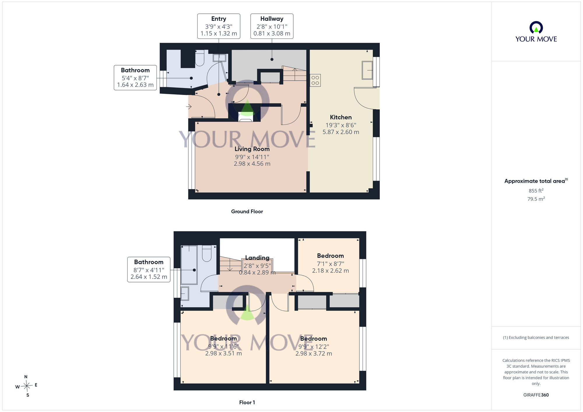 Floorplan of 3 bedroom End Terrace House for sale, The Nordalls, Kessingland, Suffolk, NR33