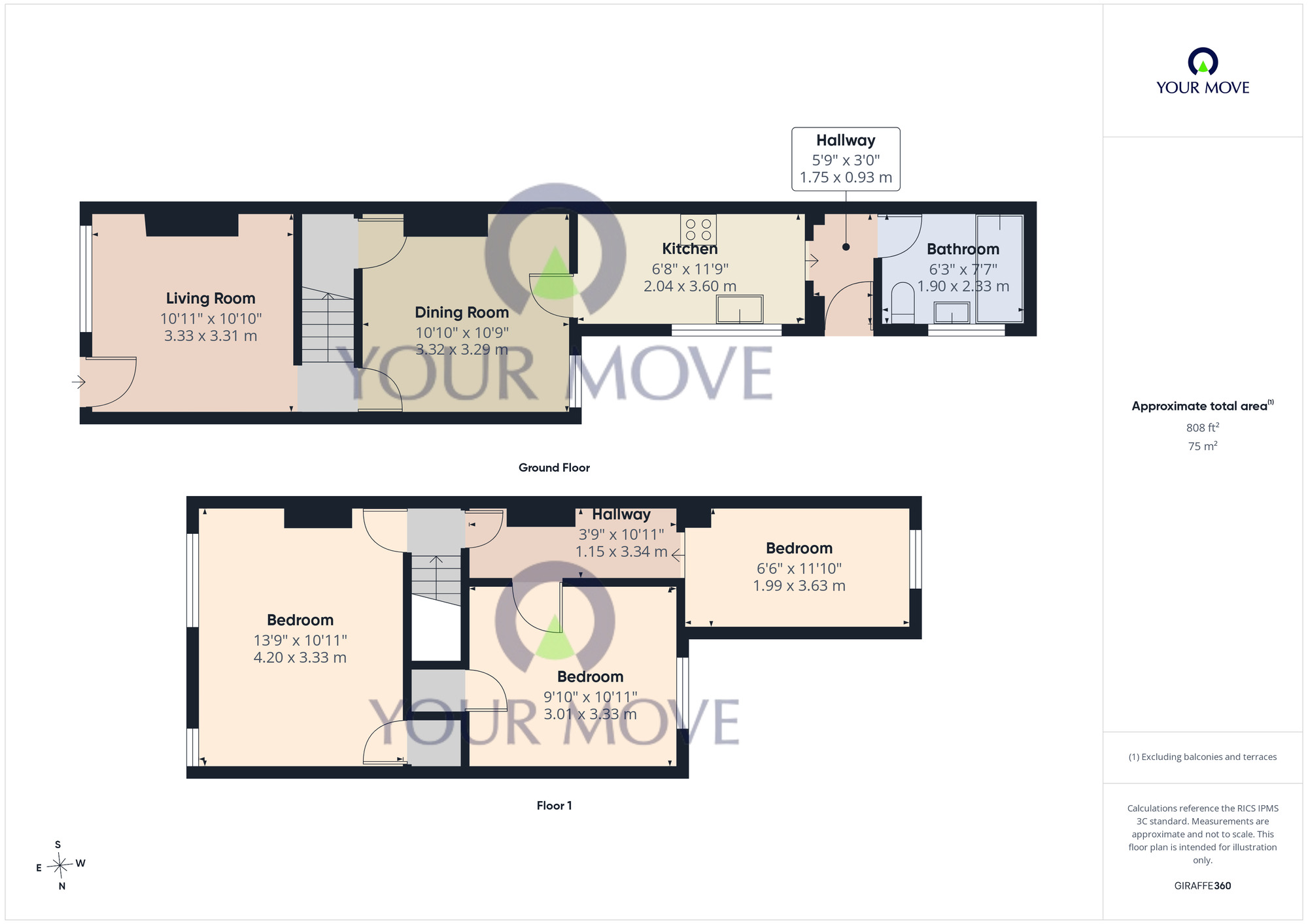 Floorplan of 3 bedroom Mid Terrace House for sale, Seago Street, Lowestoft, Suffolk, NR32