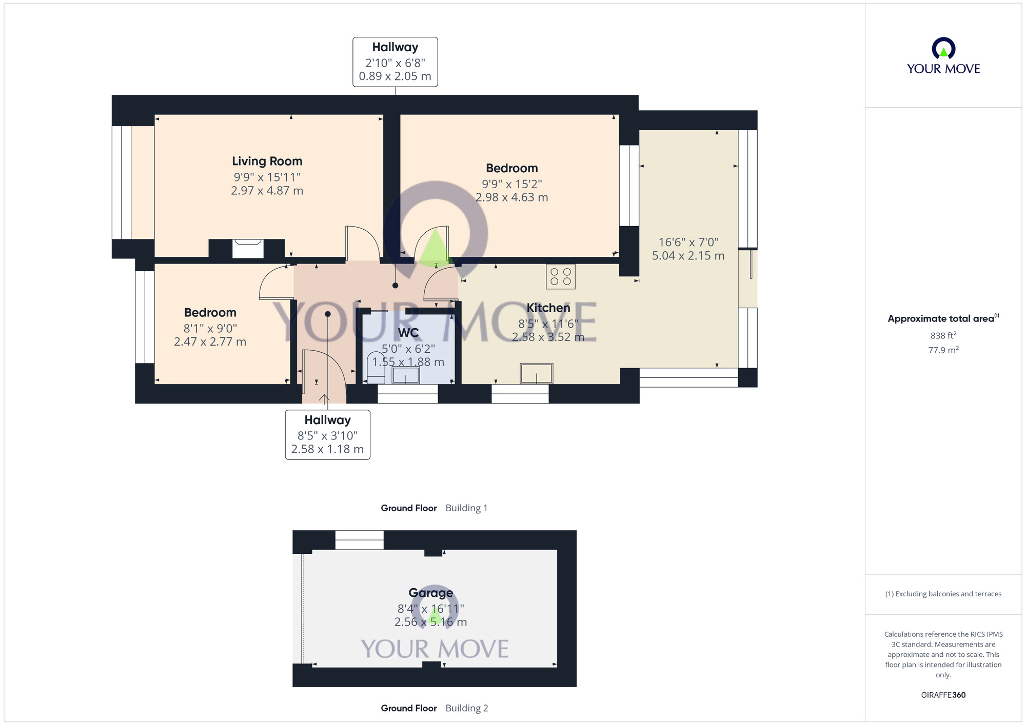 Floorplan of 2 bedroom Detached Bungalow for sale, Witney Green, Lowestoft, Suffolk, NR33