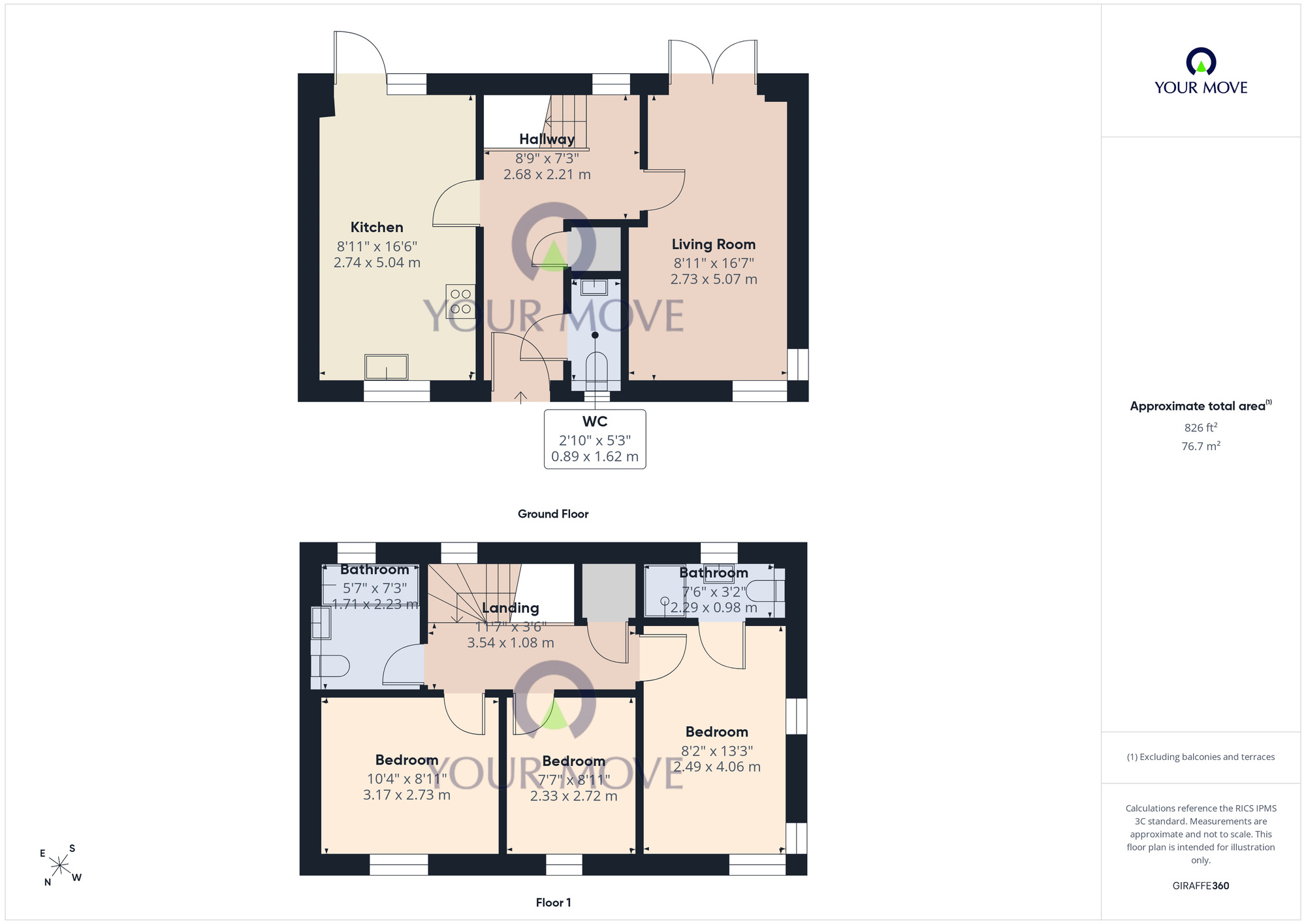 Floorplan of 3 bedroom End Terrace House for sale, Wainscot Drive, Bradwell, Norfolk, NR31