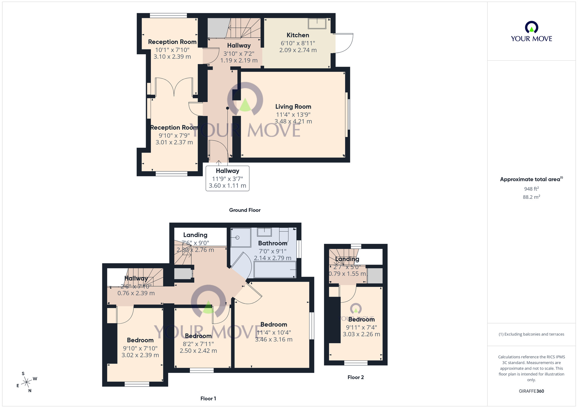 Floorplan of 4 bedroom End Terrace House for sale, Church Road, Lowestoft, Suffolk, NR32
