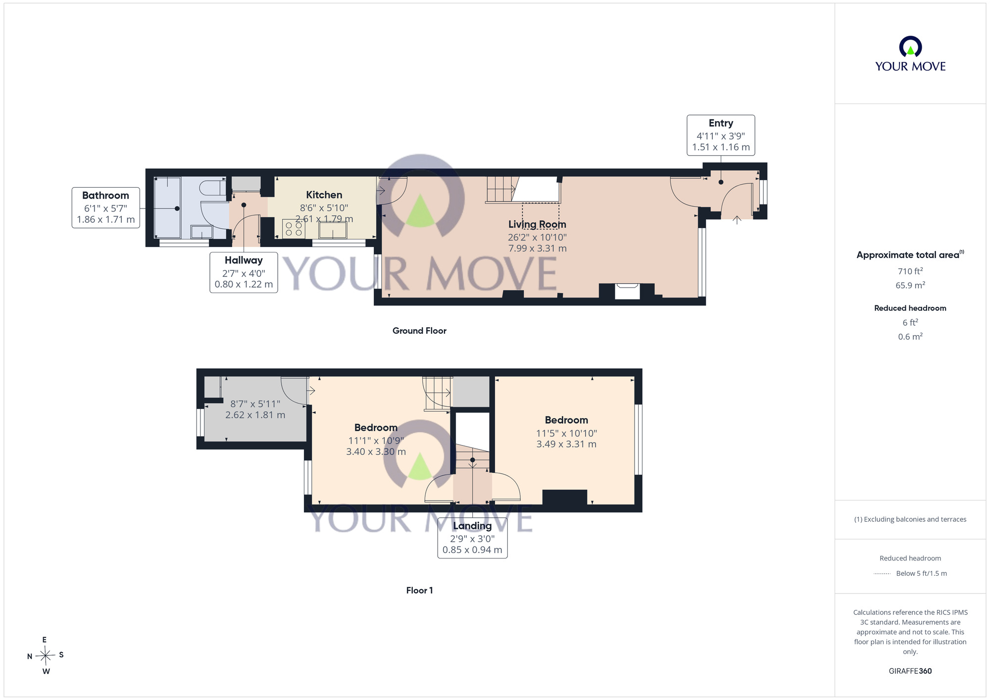 Floorplan of 3 bedroom Mid Terrace House for sale, Meadow Road, Lowestoft, Suffolk, NR32