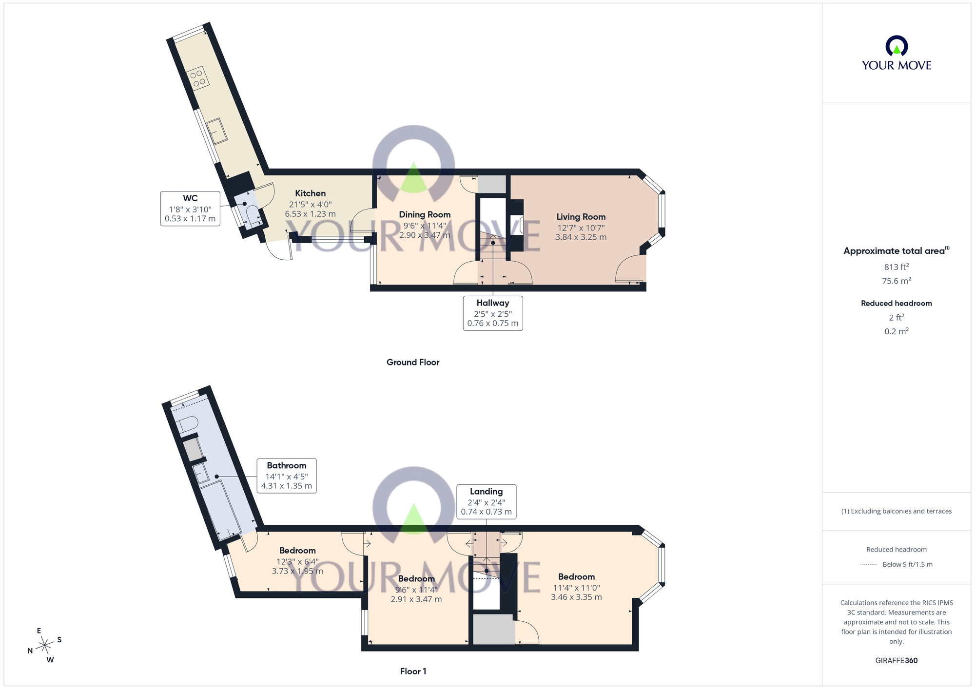 Floorplan of 3 bedroom Mid Terrace House for sale, Queens Road, Great Yarmouth, Norfolk, NR30