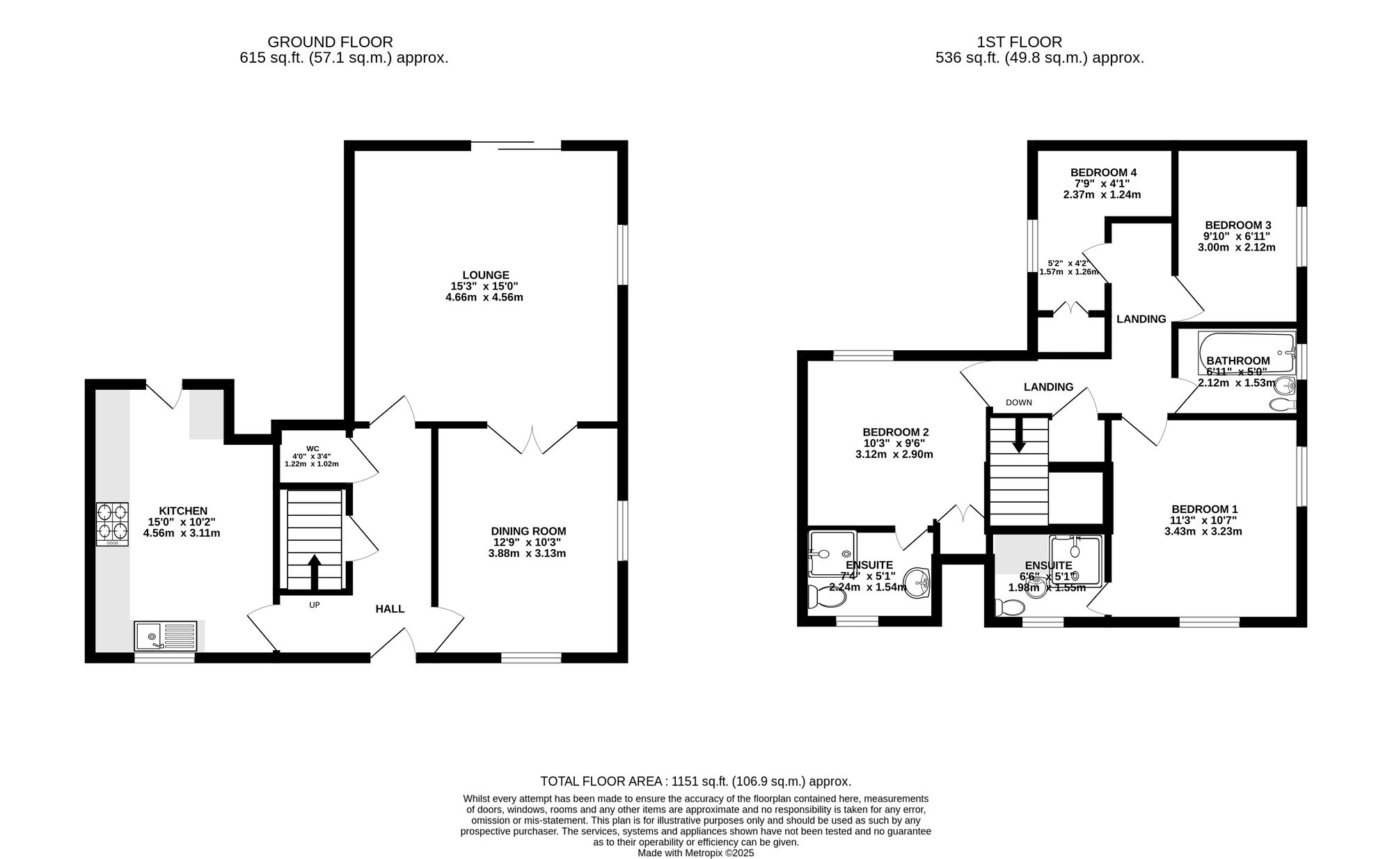 Floorplan of 4 bedroom Detached House to rent, Jenner Road, Gorleston, Norfolk, NR31