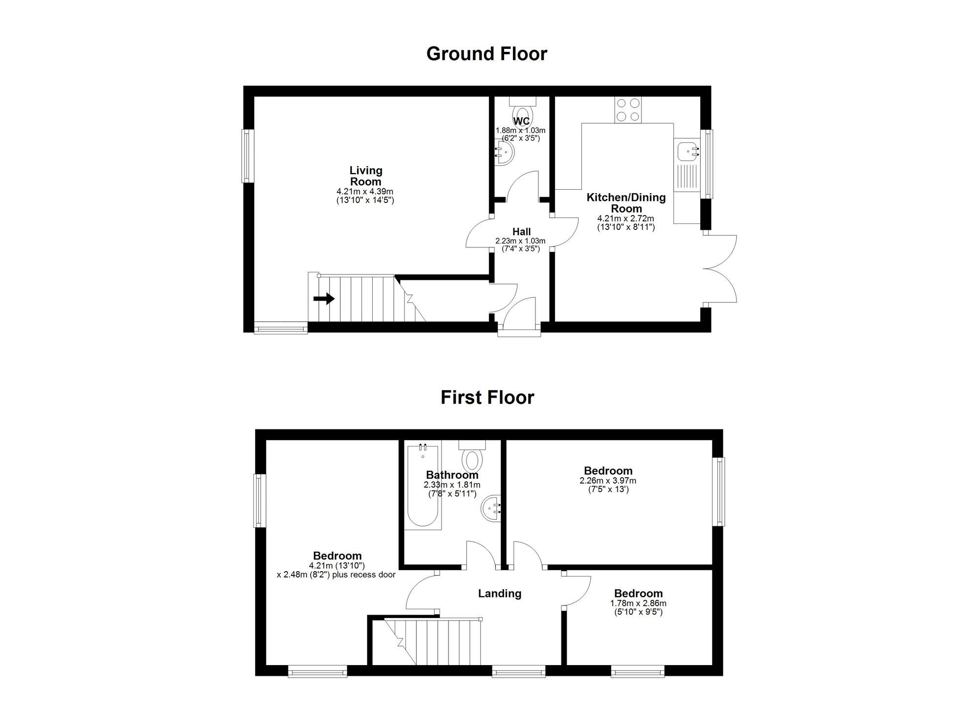 Floorplan of 3 bedroom Semi Detached House for sale, Henry Street, Hetton-le-Hole, Tyne and Wear, DH5