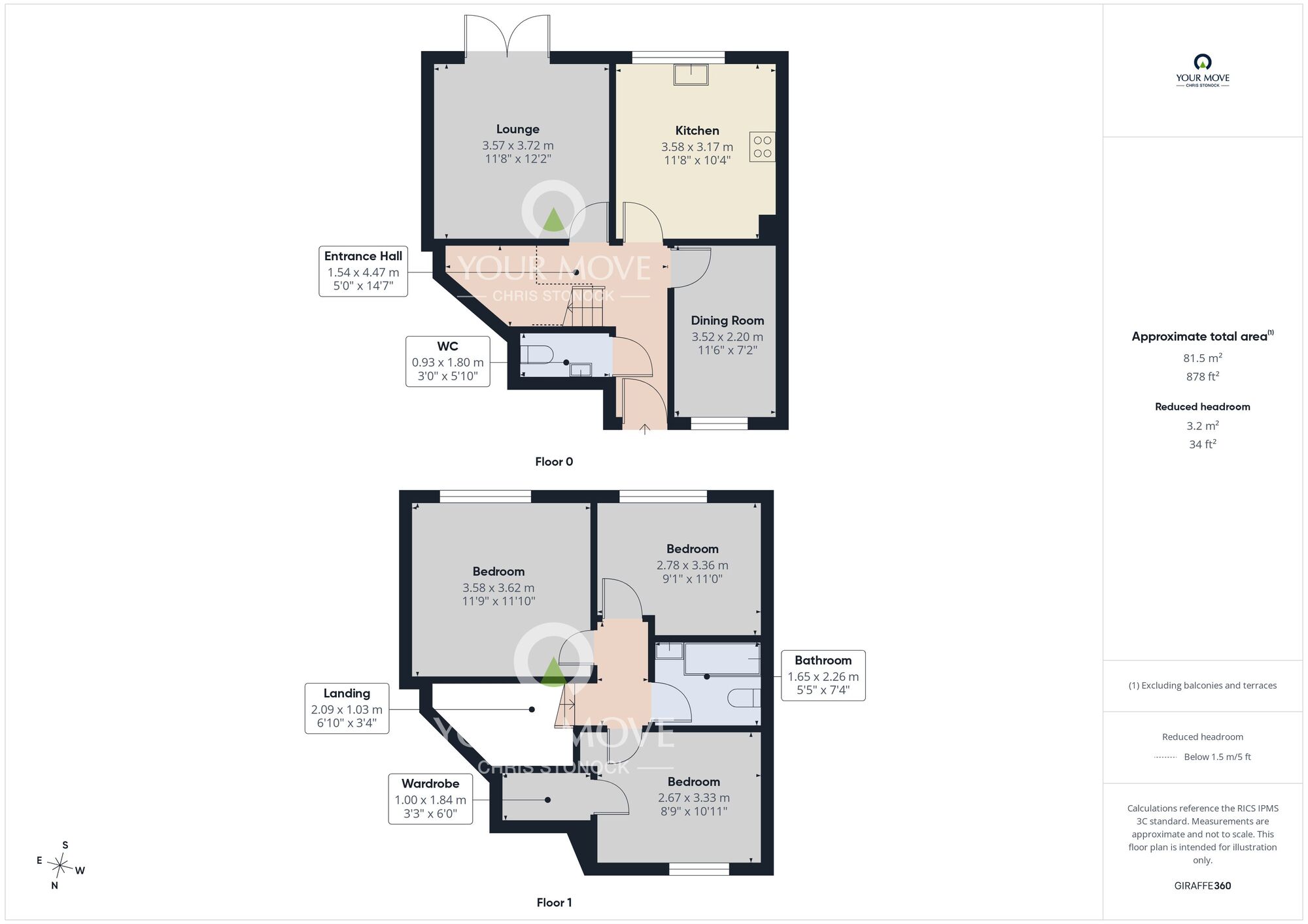 Floorplan of 3 bedroom Mid Terrace House for sale, Mews Court, Houghton Le Spring, Tyne and Wear, DH5