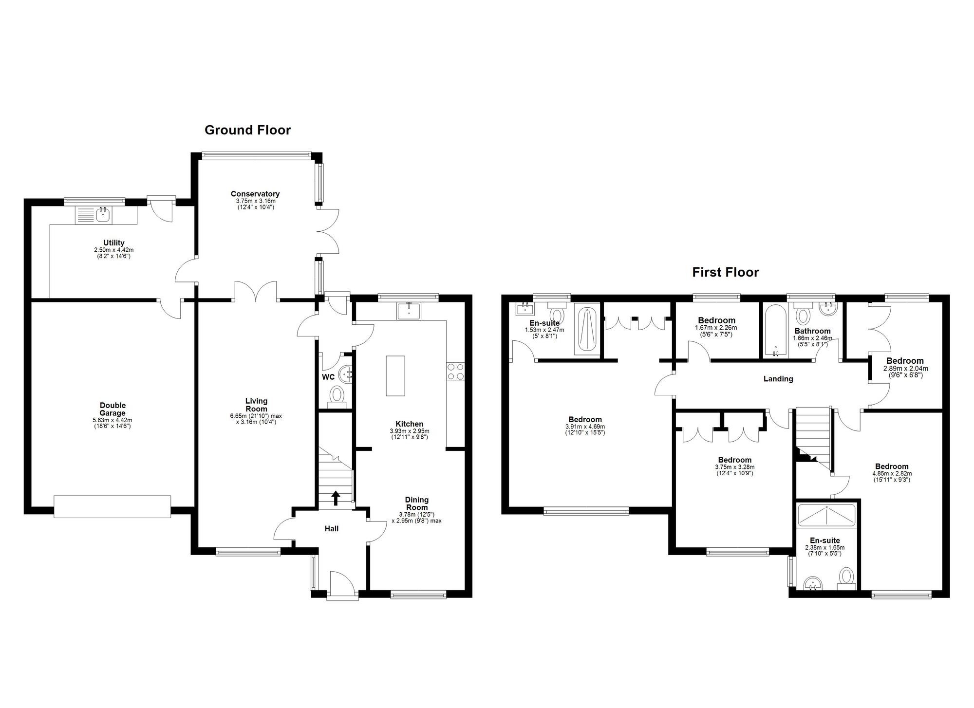 Floorplan of 5 bedroom Detached House for sale, Thistlecroft, Tyne And Wear, DH5