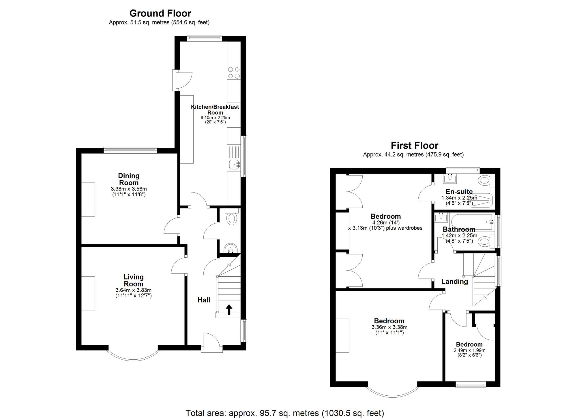 Floorplan of 3 bedroom Semi Detached House for sale, Station Road South, Murton, Durham, SR7