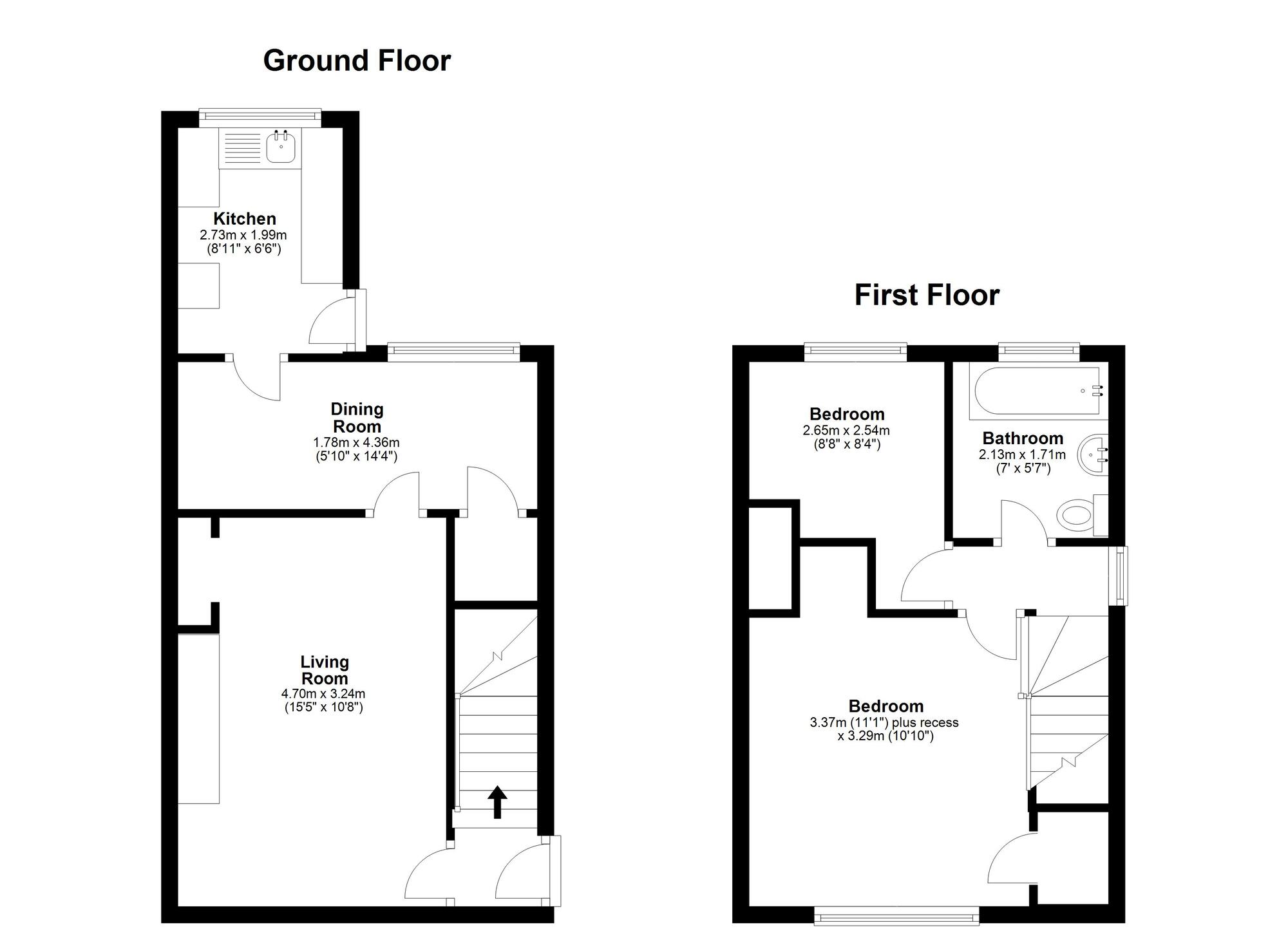 Floorplan of 2 bedroom Semi Detached House for sale, Williams Road, Murton, Durham, SR7