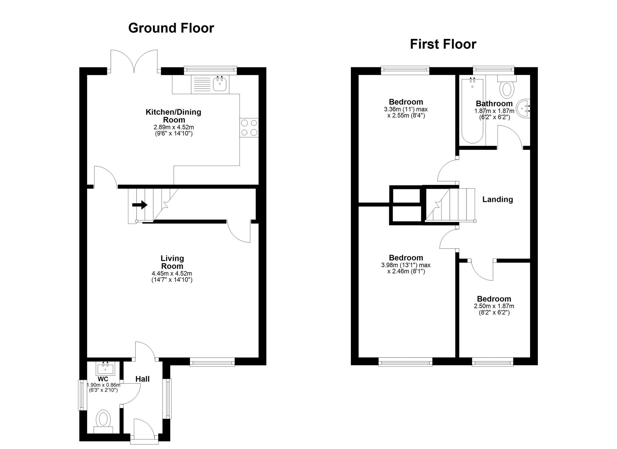 Floorplan of 3 bedroom Semi Detached House to rent, Evergreen Road, Hetton-le-Hole, Tyne and Wear, DH5