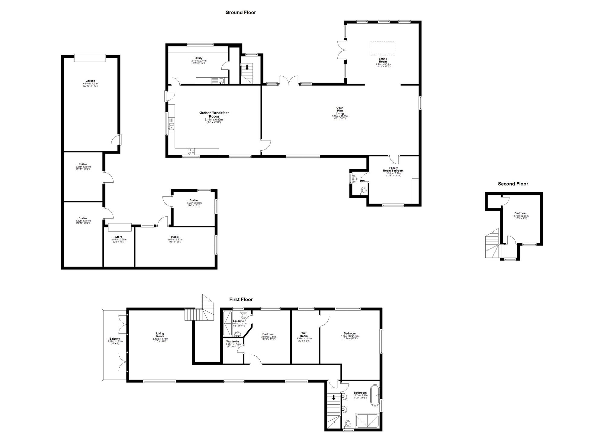 Floorplan of 4 bedroom Detached House for sale, Market Place, Houghton Le Spring, Tyne and Wear, DH5