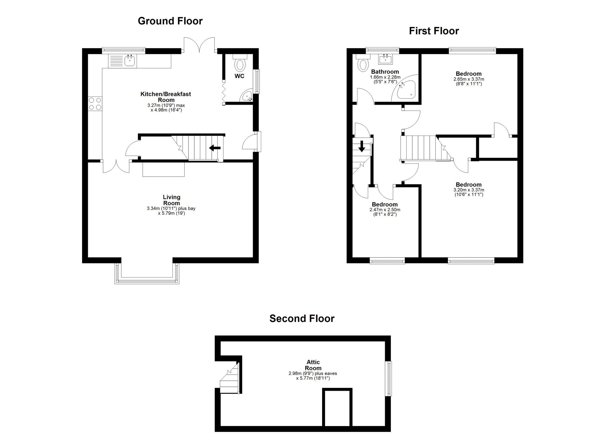 Floorplan of 3 bedroom Semi Detached House for sale, Brinkburn Crescent, Houghton Le Spring, Tyne and Wear, DH4