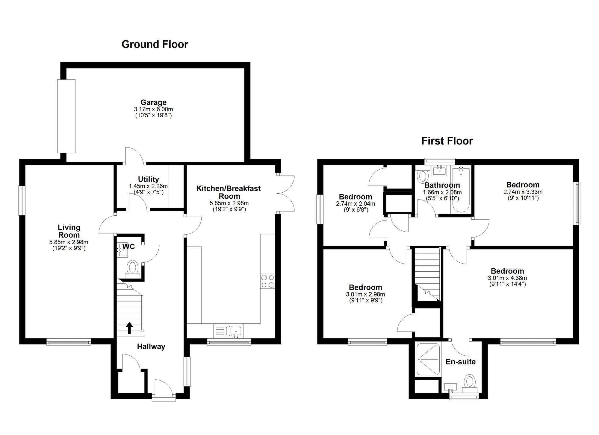 Floorplan of 4 bedroom Detached House for sale, Holmfirth Close, Hetton-le-Hole, Tyne and Wear, DH5