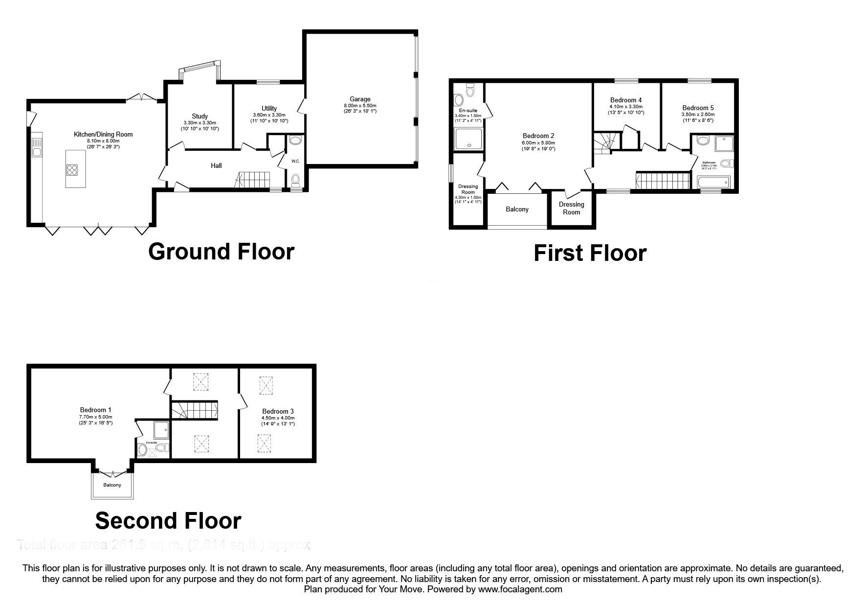 Floorplan of 5 bedroom Detached House for sale, Ellesmere, Houghton Le Spring, Durham, DH4