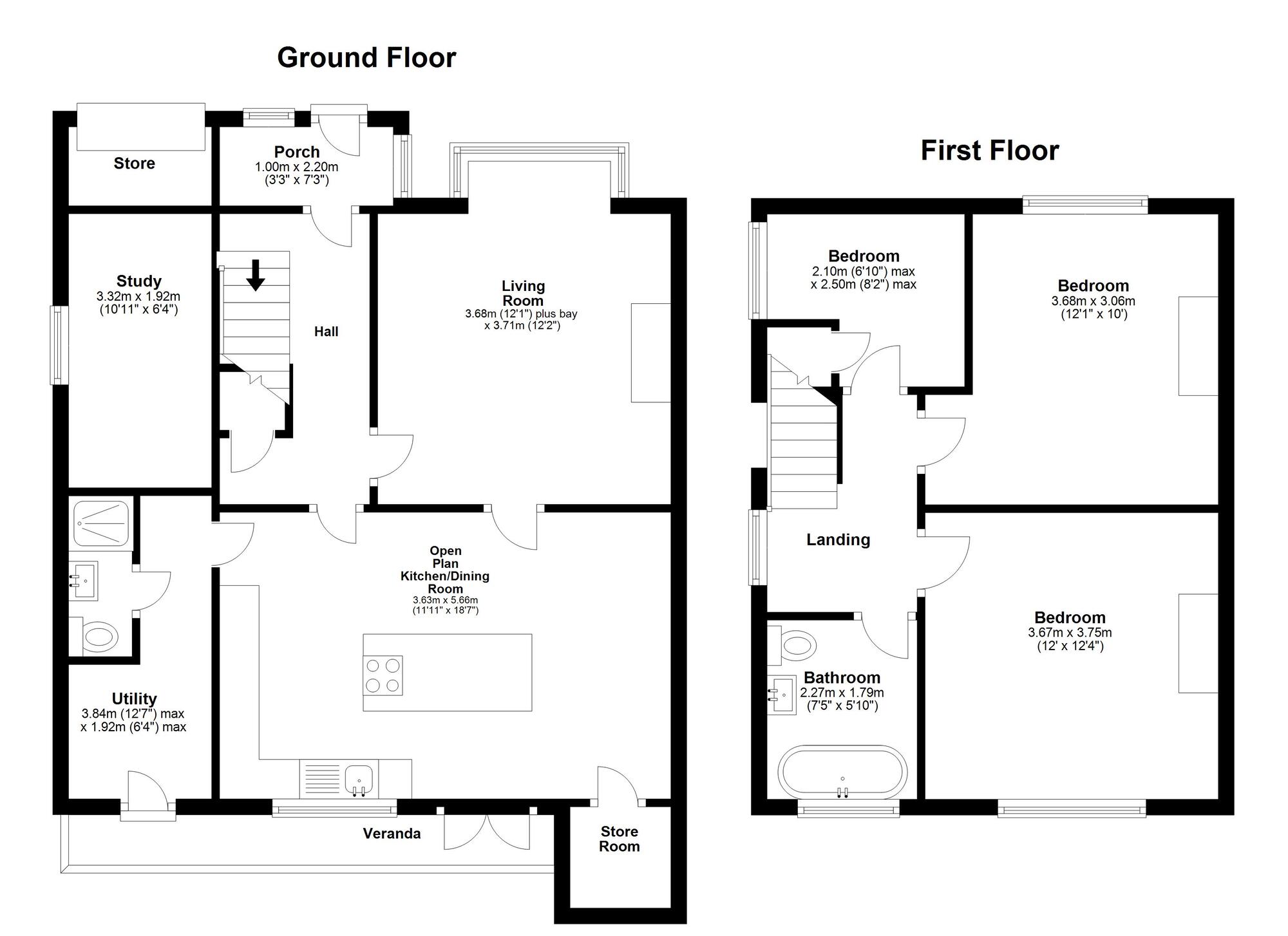 Floorplan of 3 bedroom Semi Detached House for sale, Durham Road, East Rainton, Tyne and Wear, DH5