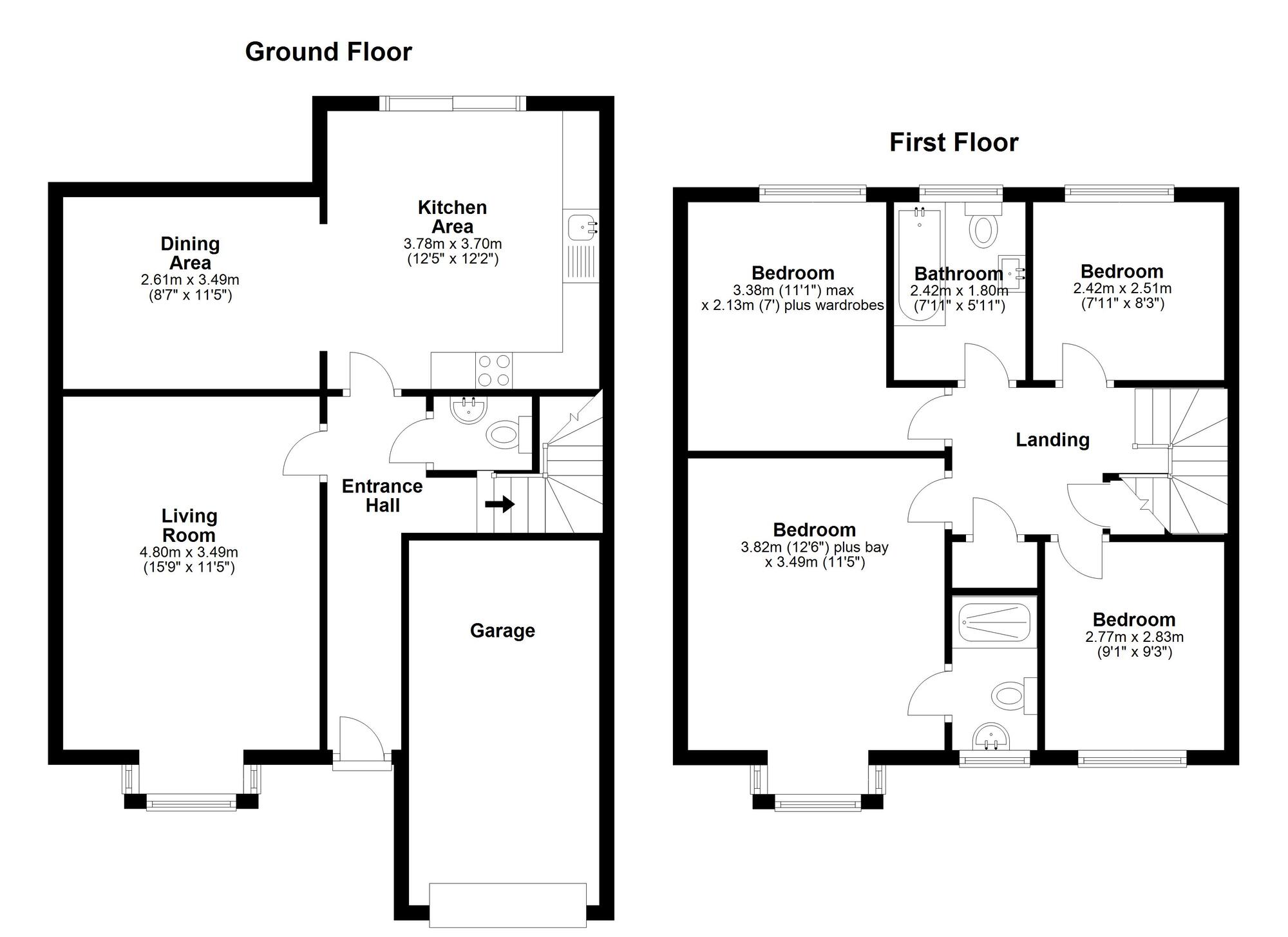 Floorplan of 4 bedroom Detached House for sale, Ellesmere Close, Houghton Le Spring, Tyne and Wear, DH4