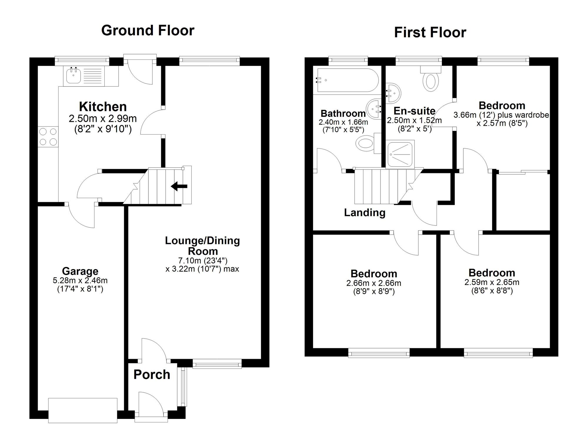 Floorplan of 3 bedroom Semi Detached House for sale, Longlands Drive, Houghton Le Spring, Tyne and Wear, DH5