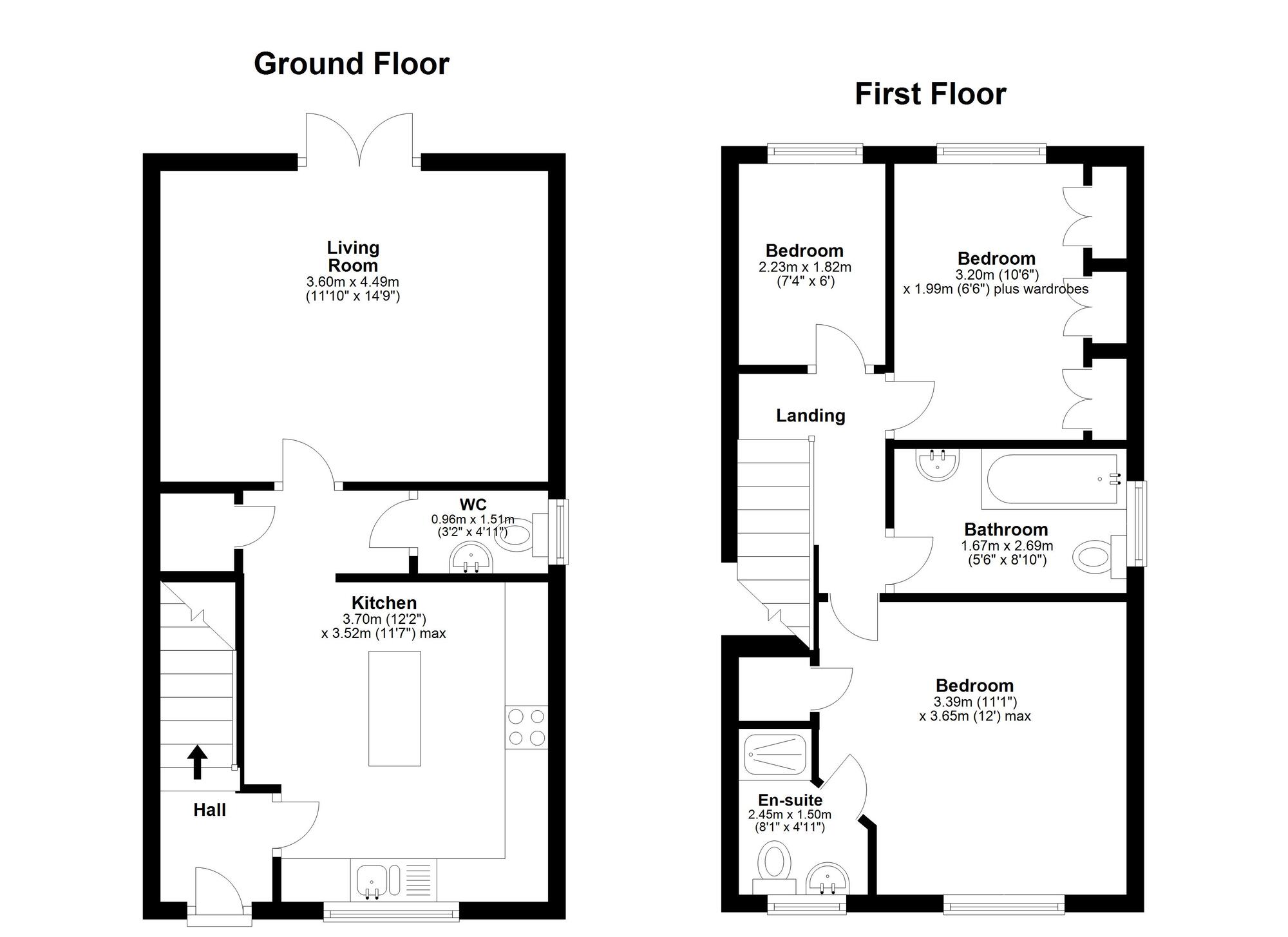 Floorplan of 3 bedroom End Terrace House for sale, Waite Close, Houghton Le Spring, Tyne and Wear, DH4