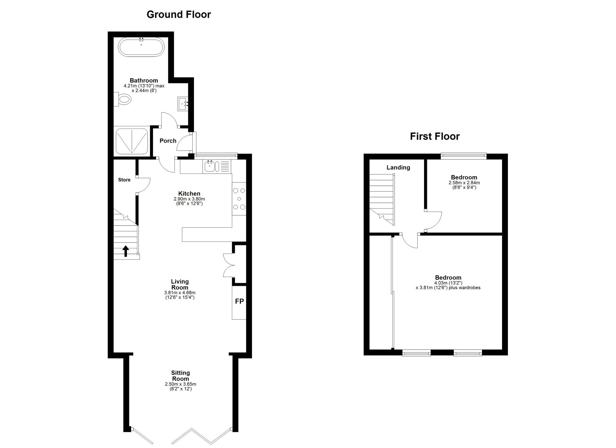 Floorplan of 2 bedroom Mid Terrace House for sale, Railway Cottages, Dubmire, Tyne and Wear, DH4