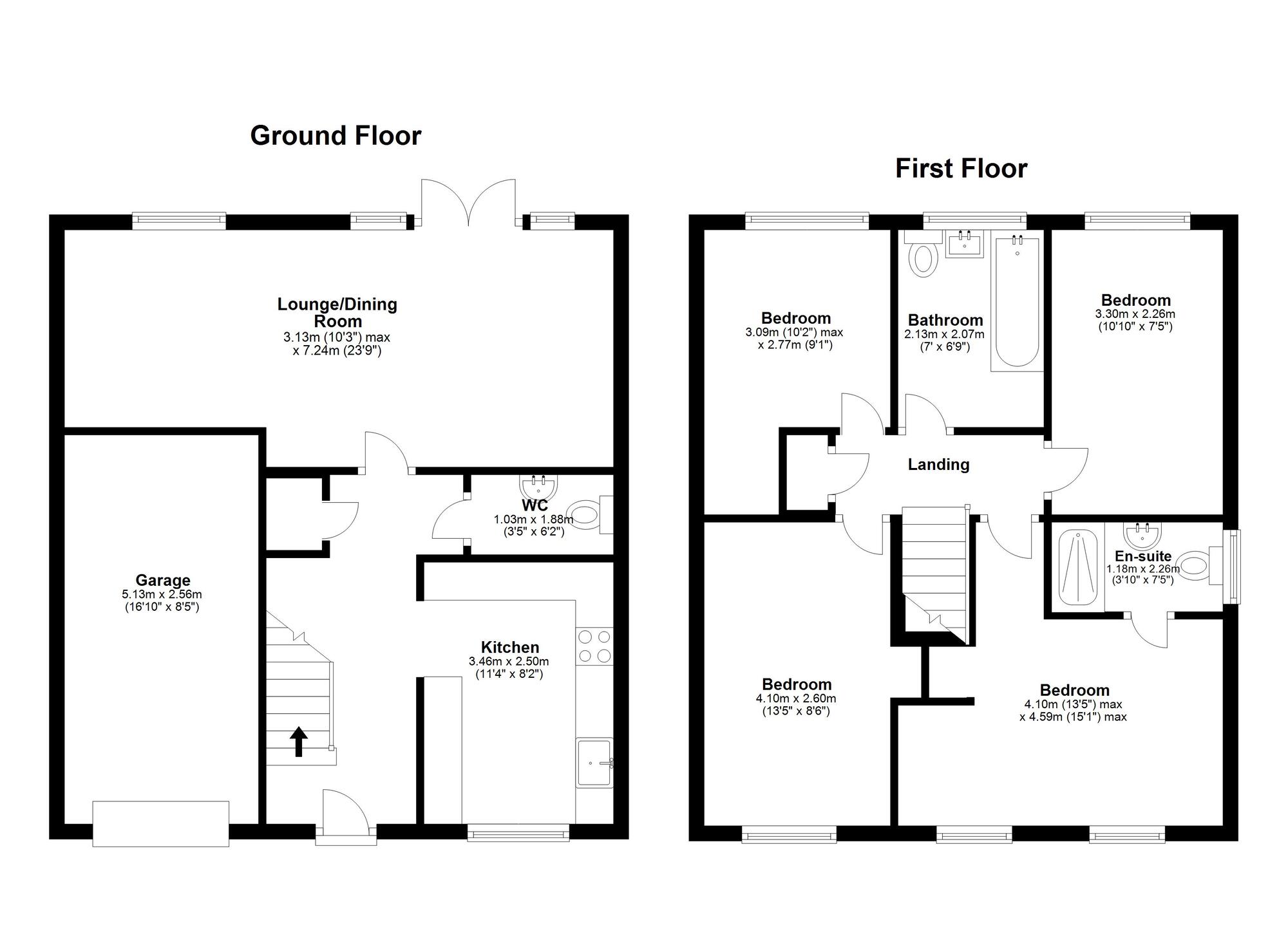 Floorplan of 4 bedroom Detached House for sale, Rookhope, Houghton Le Spring, Tyne and Wear, DH4