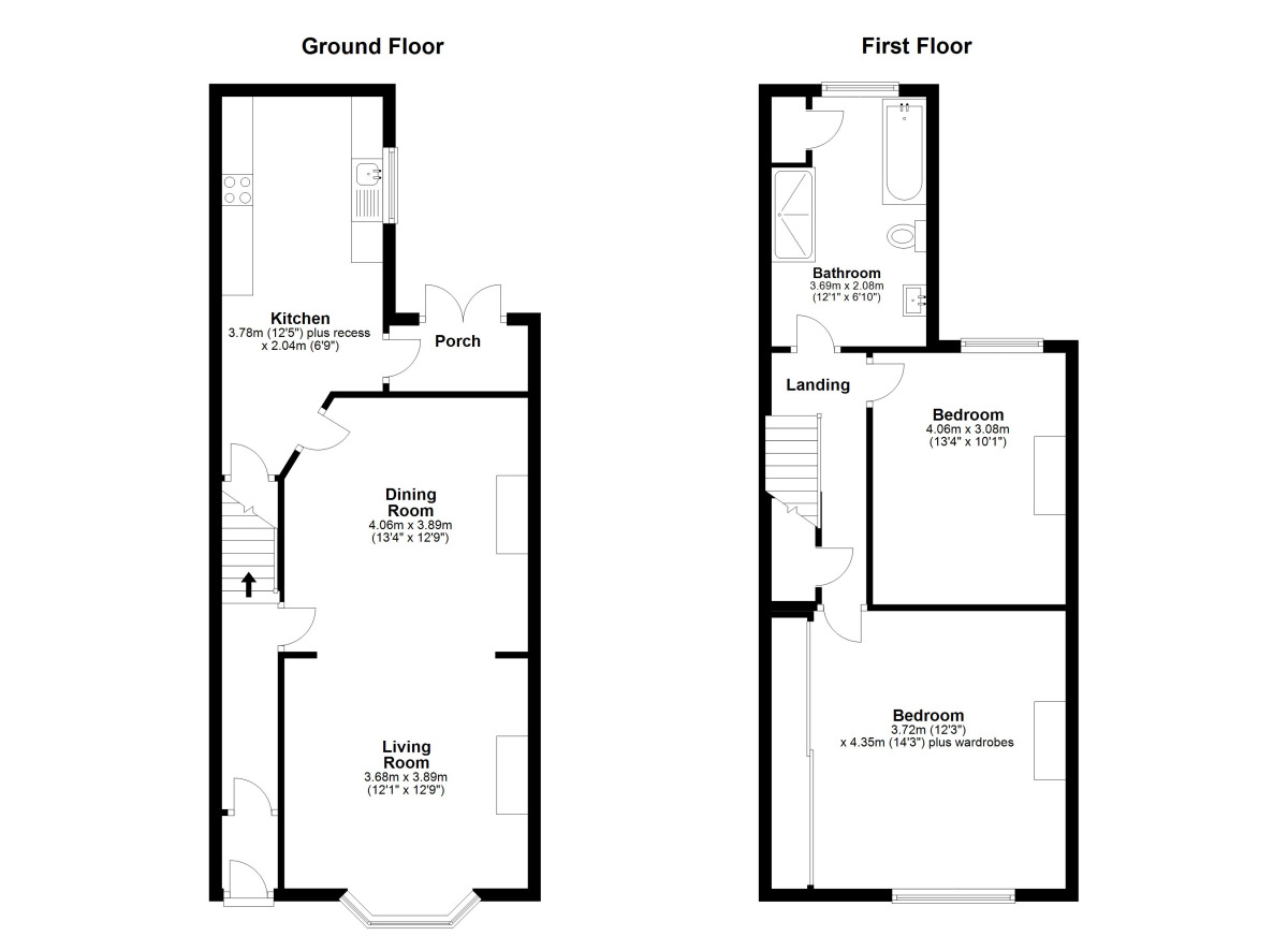 Floorplan of 2 bedroom Mid Terrace House for sale, Regent Street, Hetton-le-Hole, Tyne and Wear, DH5