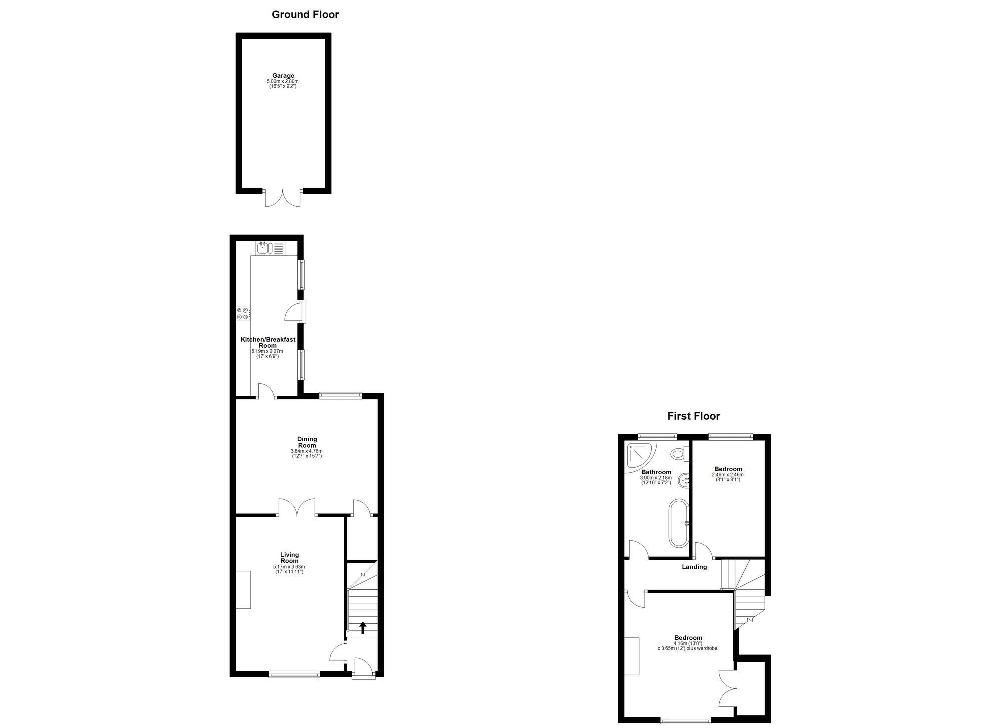 Floorplan of 2 bedroom Mid Terrace House for sale, Finchale Terrace, Houghton Le Spring, Durham, DH4