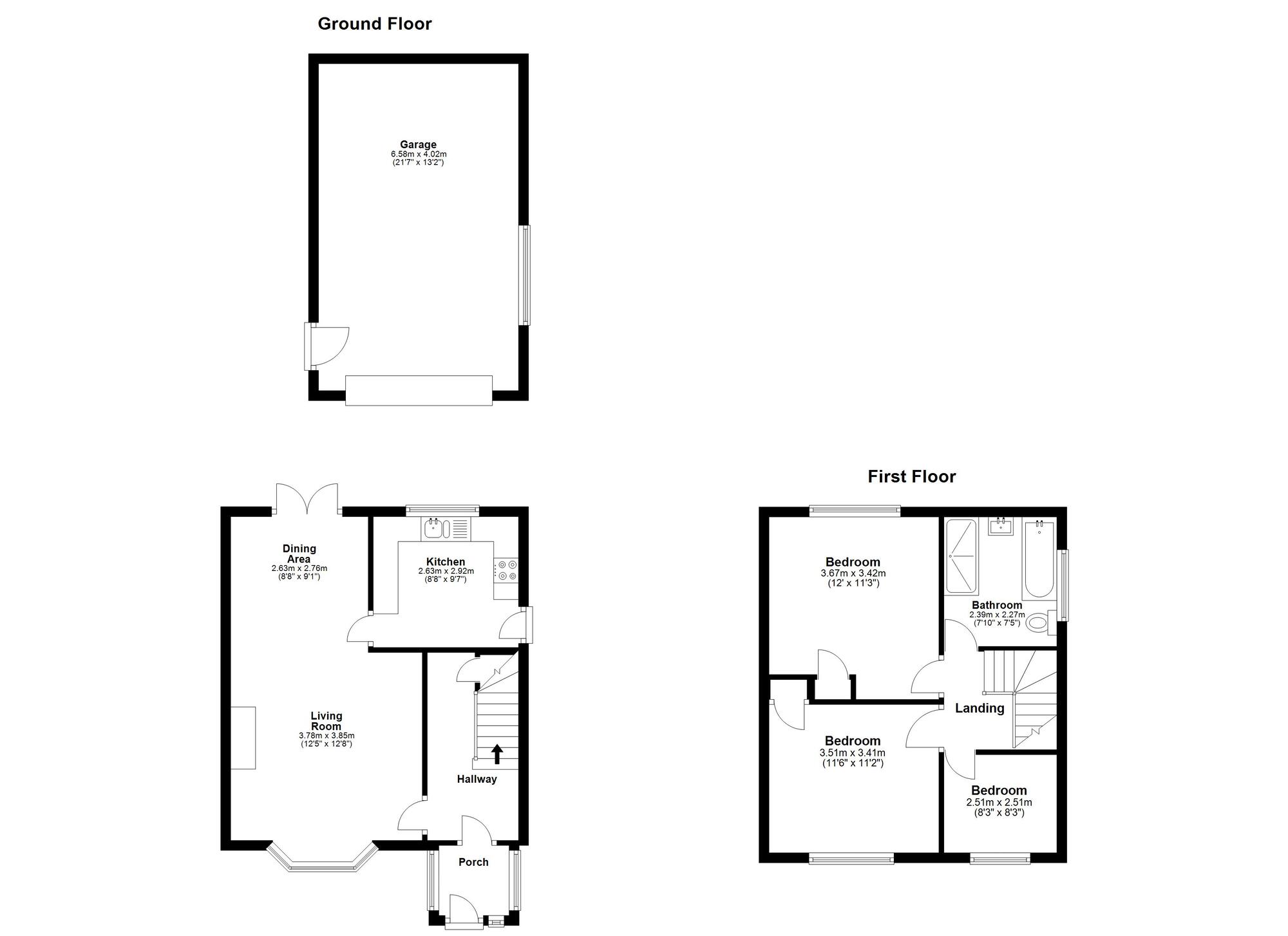 Floorplan of 3 bedroom Semi Detached House for sale, Allendale Crescent, Penshaw, Tyne and Wear, DH4