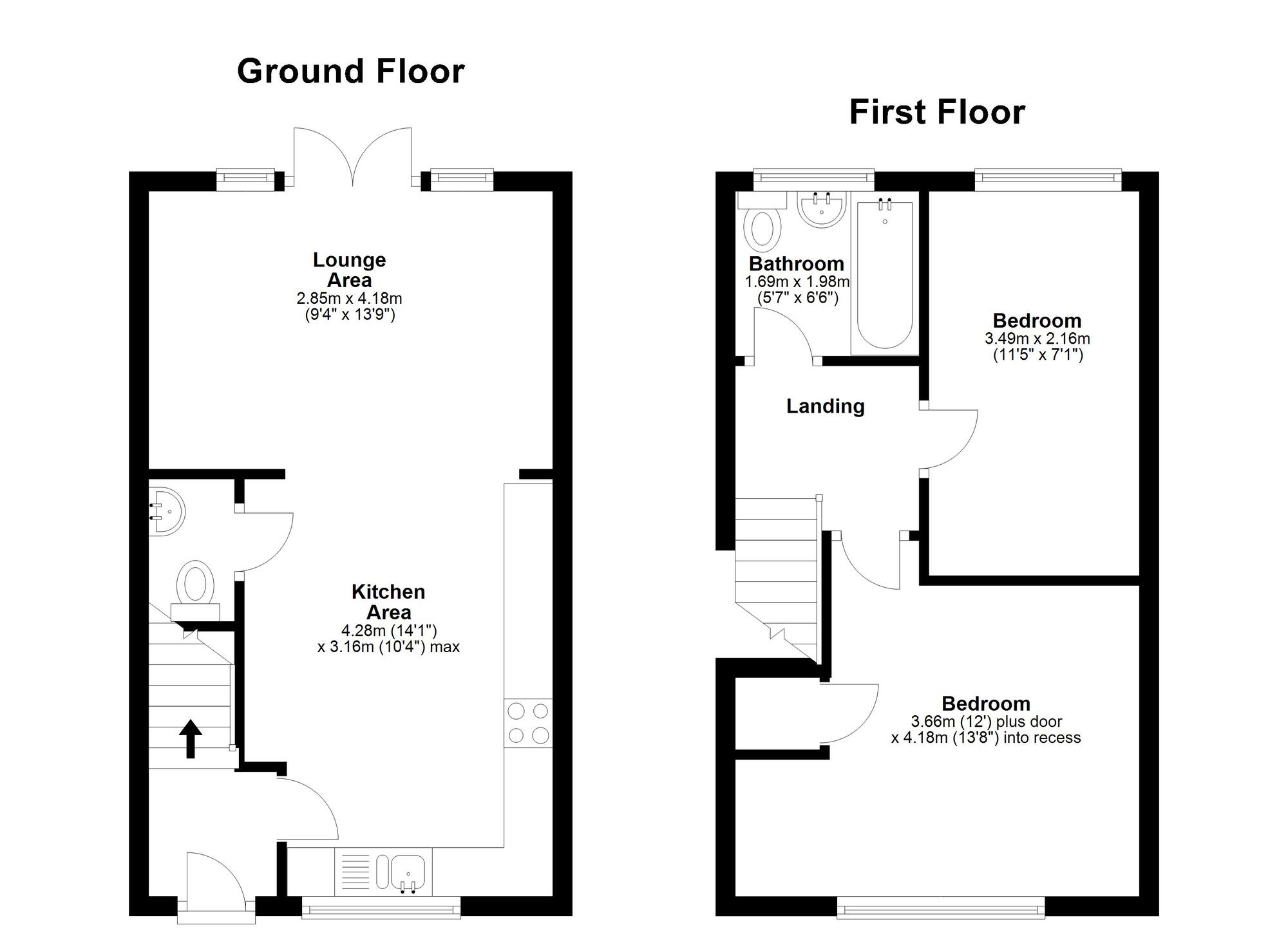 Floorplan of 2 bedroom Semi Detached House for sale, Malton Way, Hetton-le-Hole, Tyne and Wear, DH5
