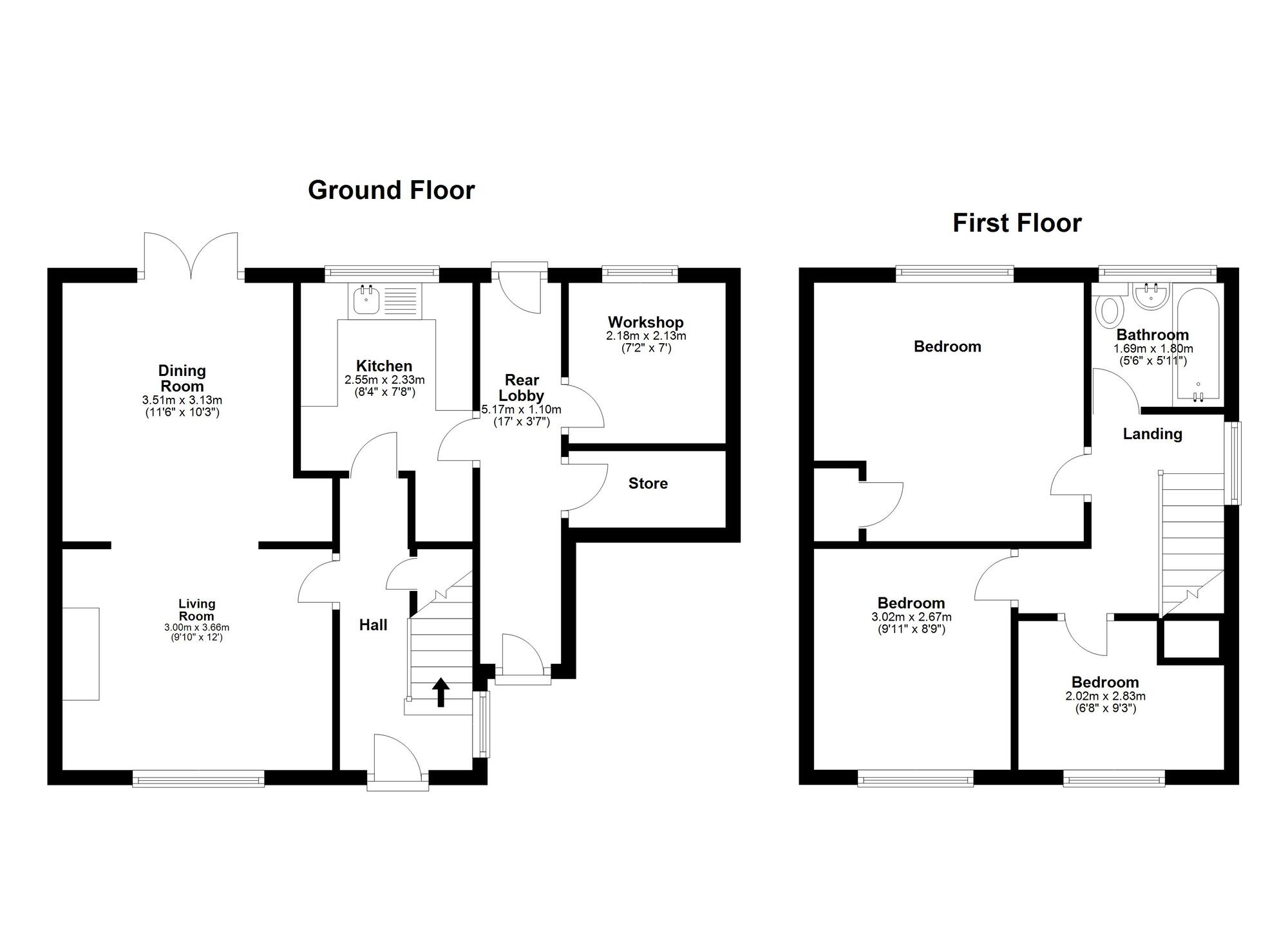 Floorplan of 3 bedroom Semi Detached House for sale, Brentwood Road, Houghton Le Spring, Tyne and Wear, DH4
